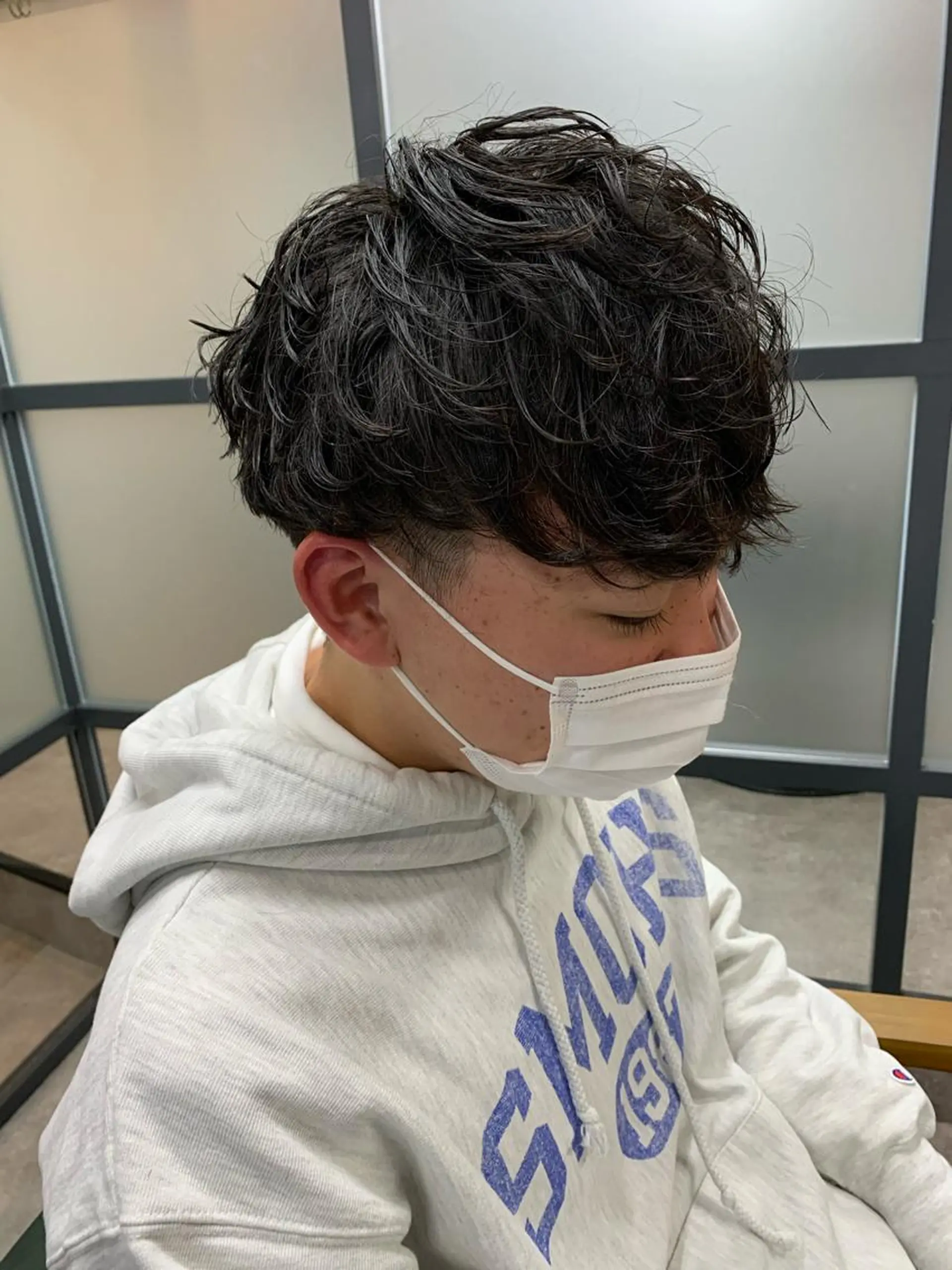 ショート パーマ メンズ カット パーマ 【S.BROOM】 店長　西川徹のヘアスタイル