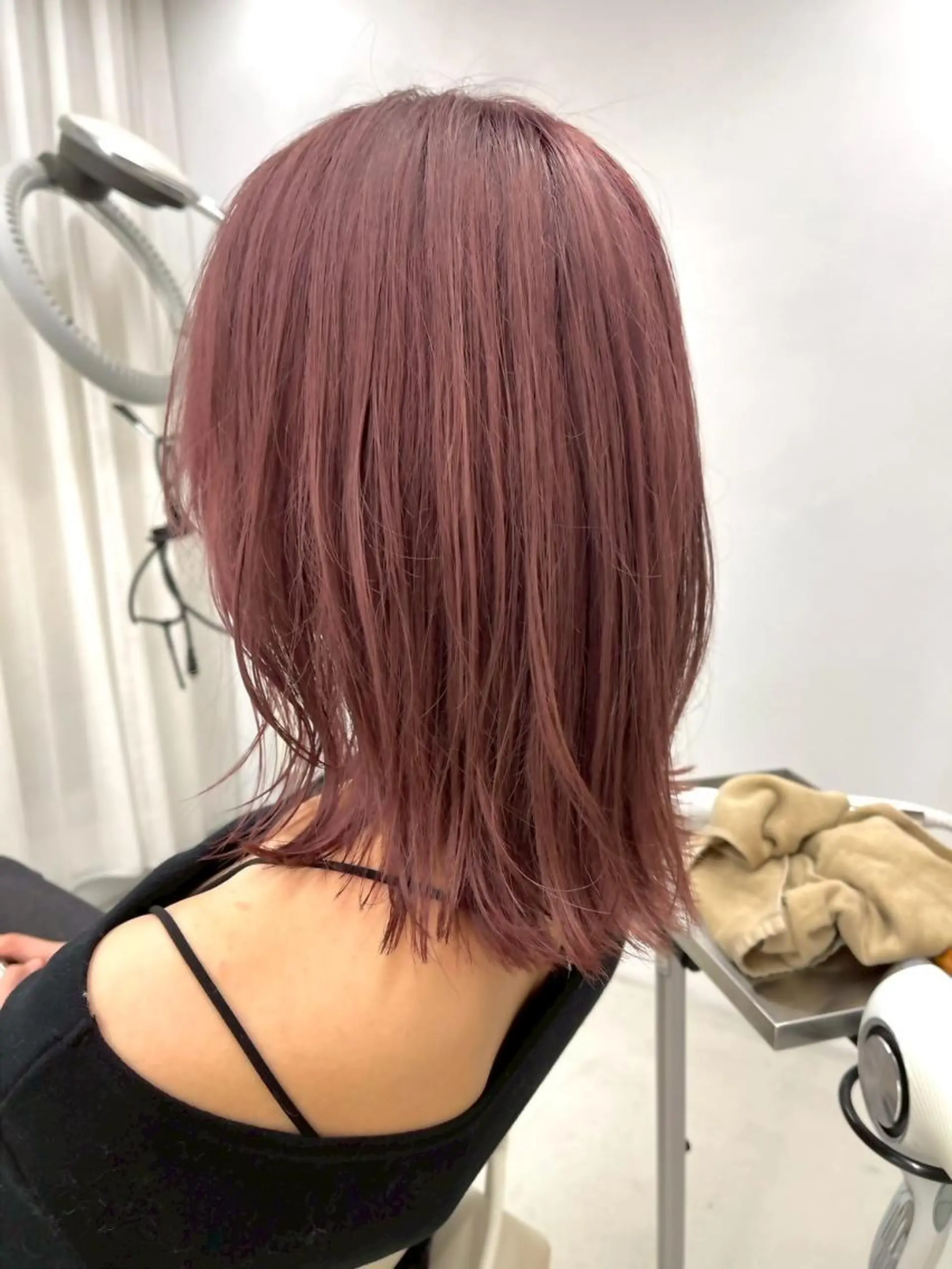 セミロング カラー 透明感カラー/暗髪/ ブリーチ/reinaのヘアスタイル