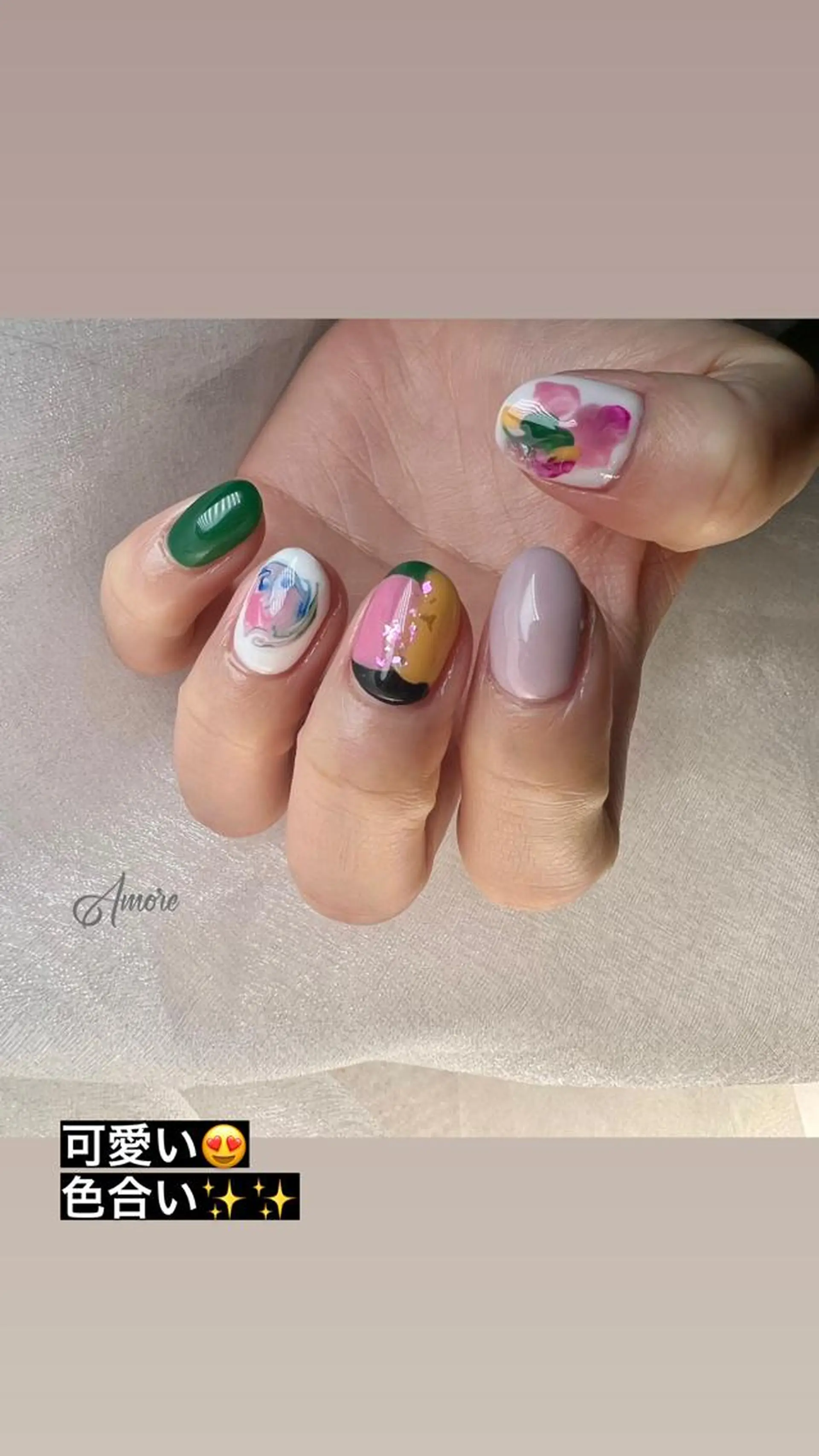 ネイル ジェルネイル 韓国ネイル ミラーネイル オフィスネイル パラジェル You kyehwaのネイルデザイン