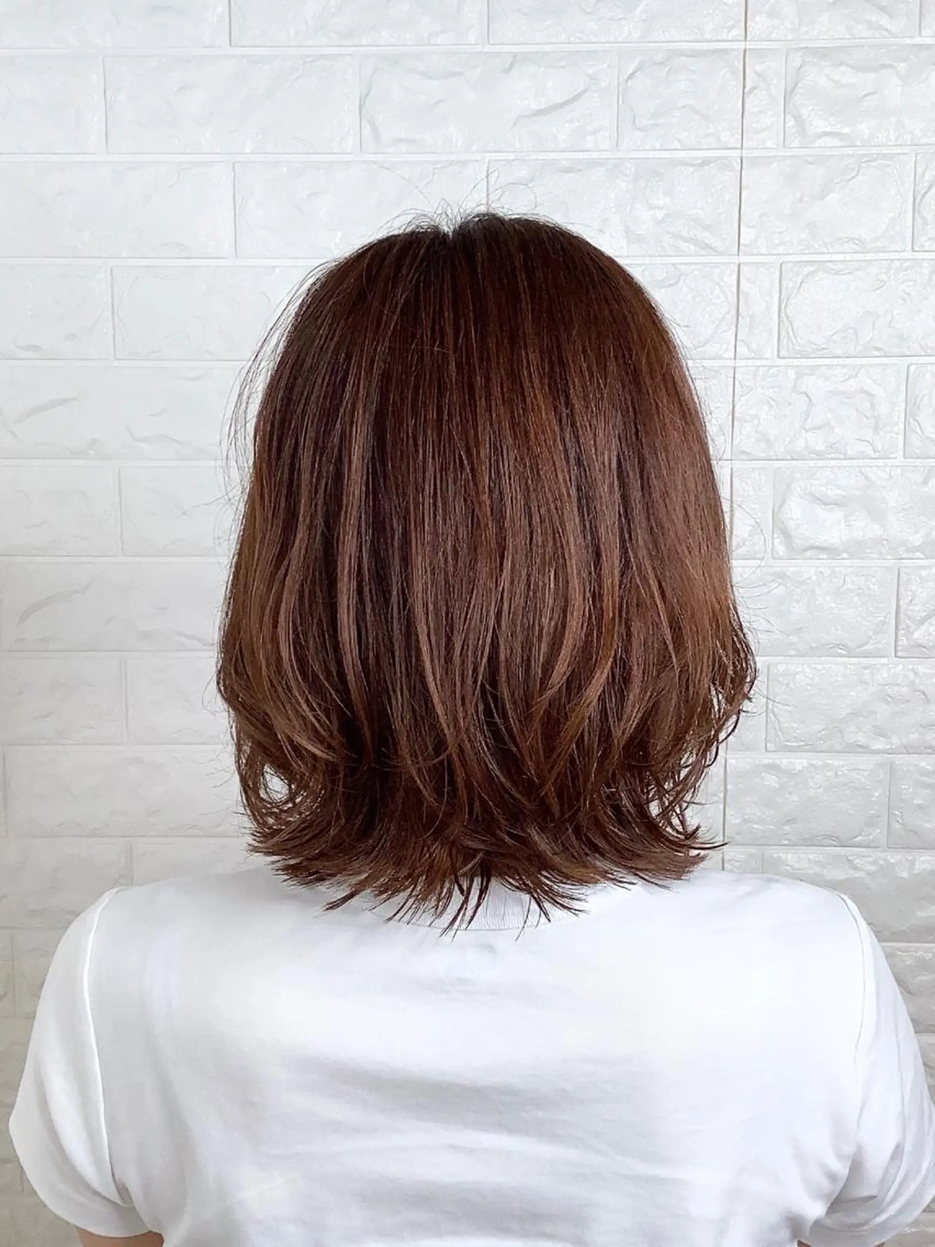 ミディアム カラー エイジングケア特化 美容師✂️山崎竜二のヘアスタイル