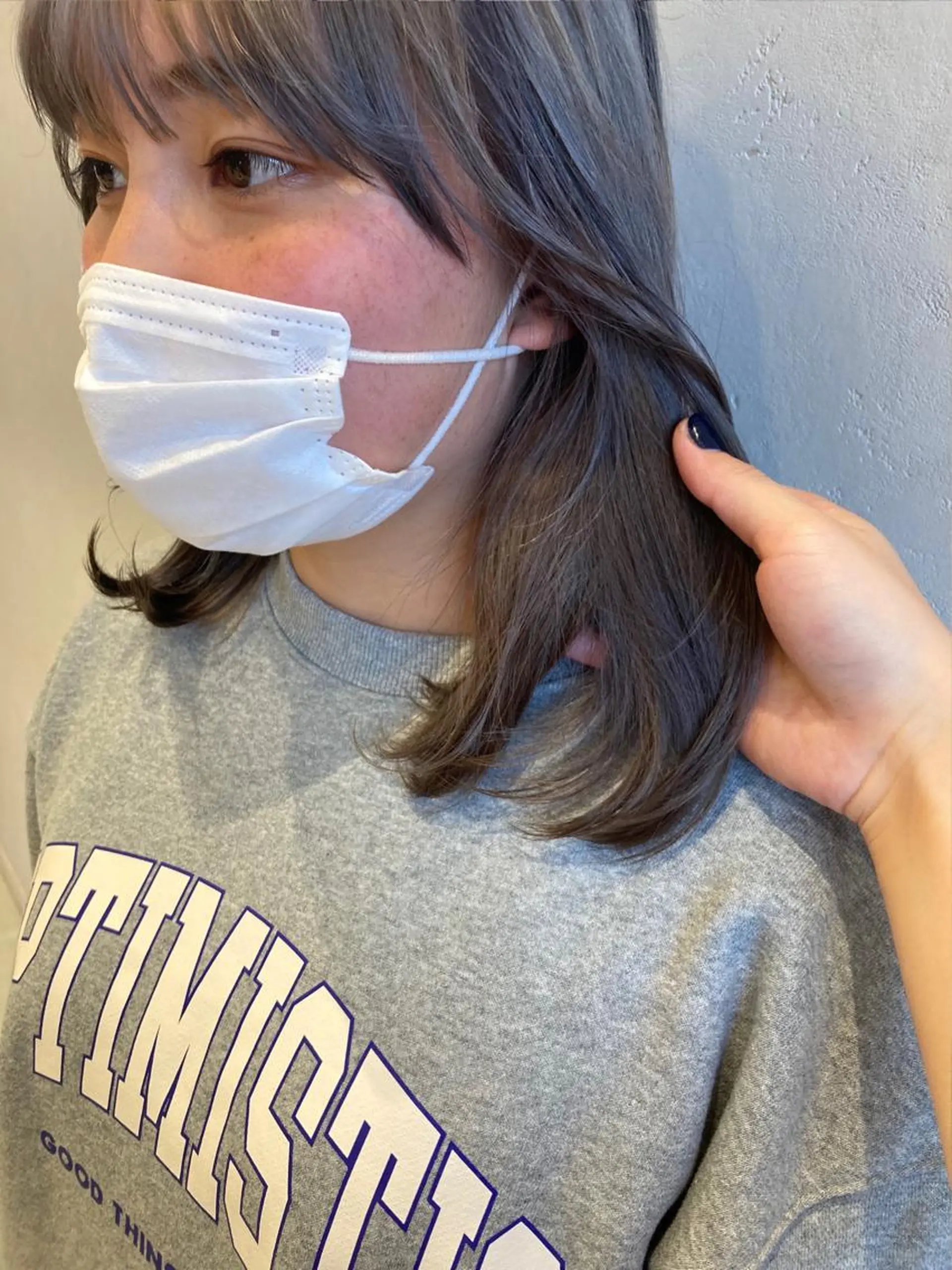 ミディアム カラー nono/パーマ /顔まわりカット🐈のヘアスタイル