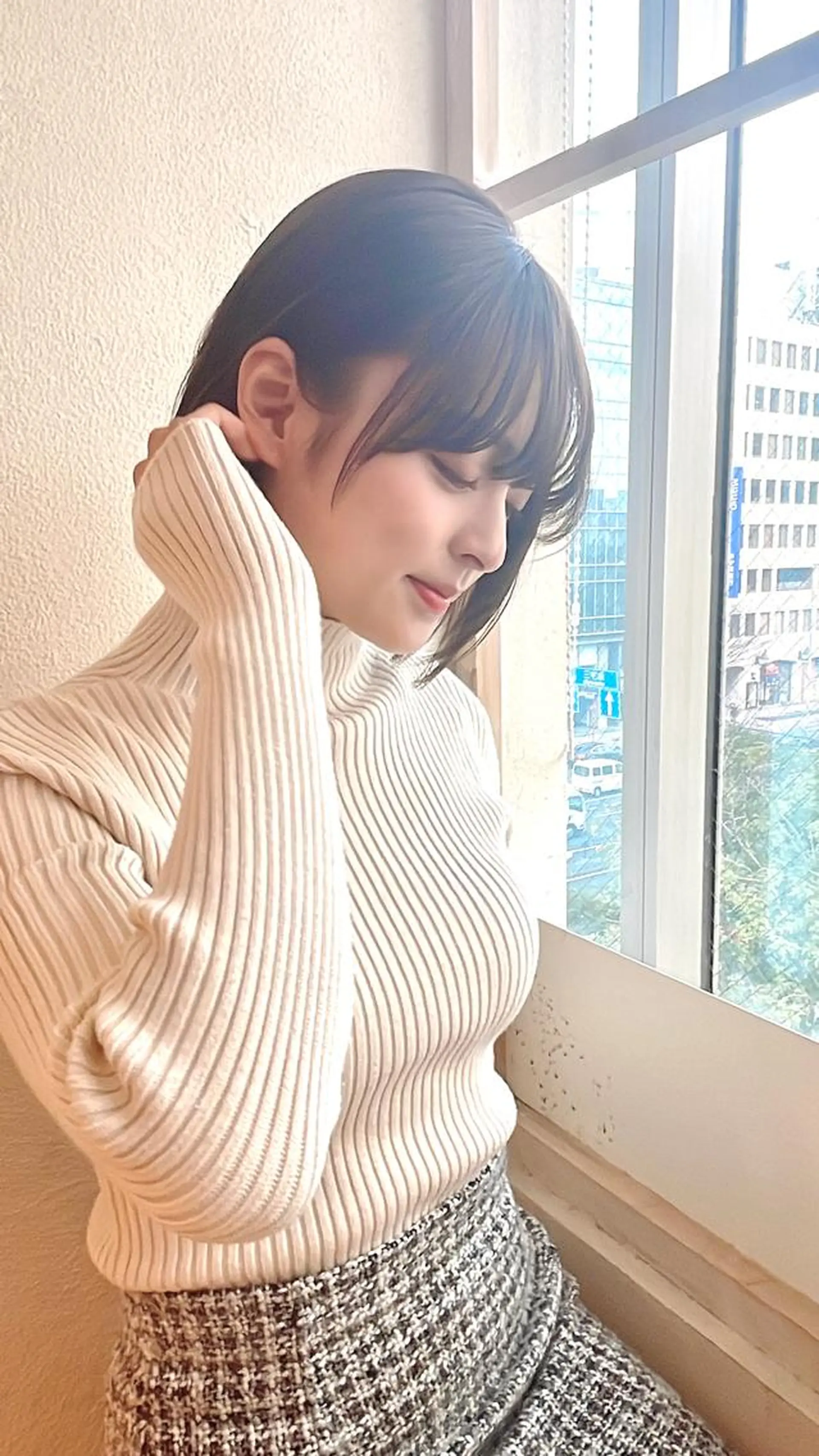 ミディアム ボブ くびれヘア 韓国風ヘア 市原 大翼のヘアスタイル