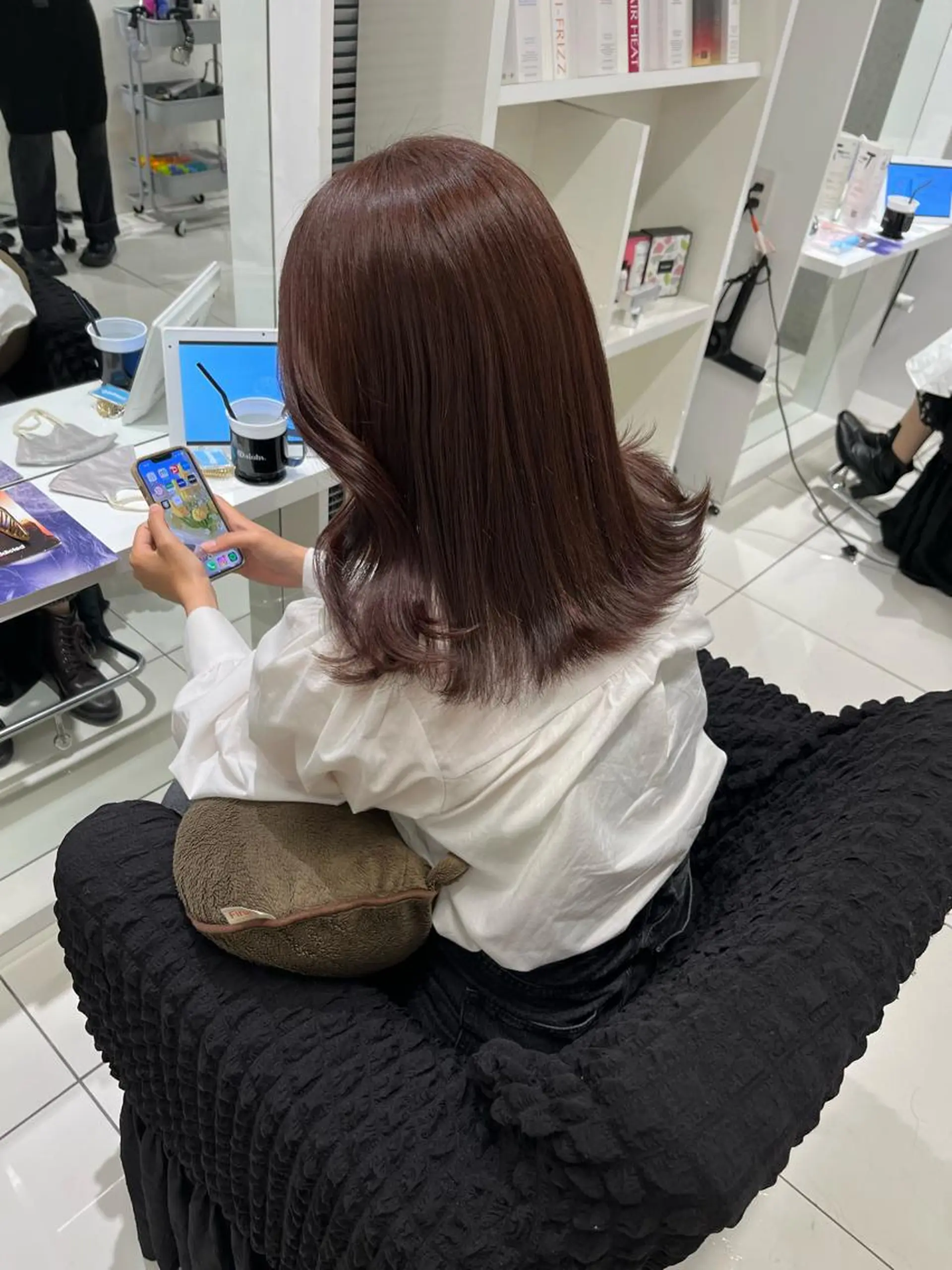 ミディアム その他 りおな/エクステ /ミルクティーカラーのヘアスタイル