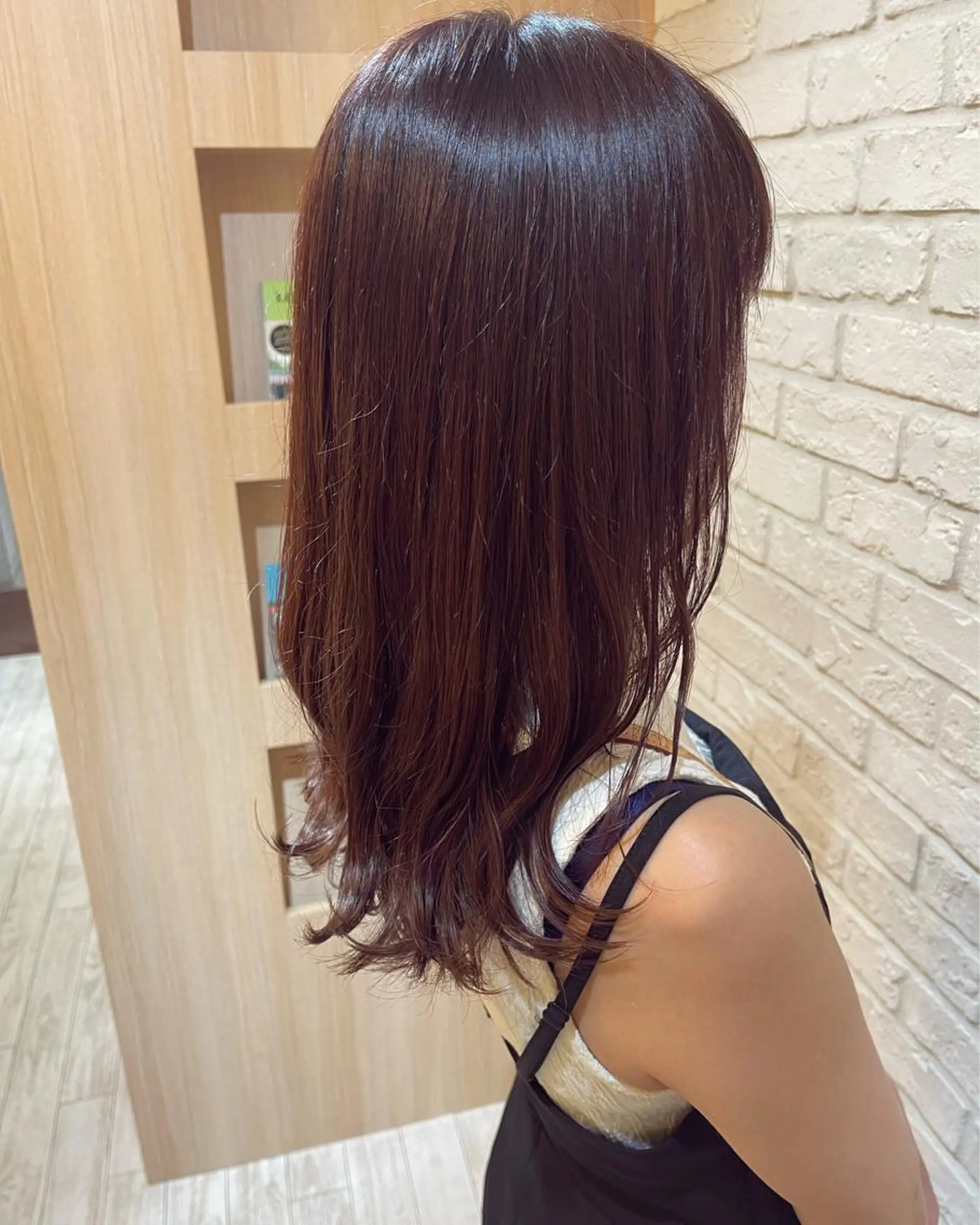 セミロング カラー ブラウンカラー 透明感カラー ピンクカラー ピンクブラウン メンズパーマモデル 無料/今間 海音のヘアスタイル