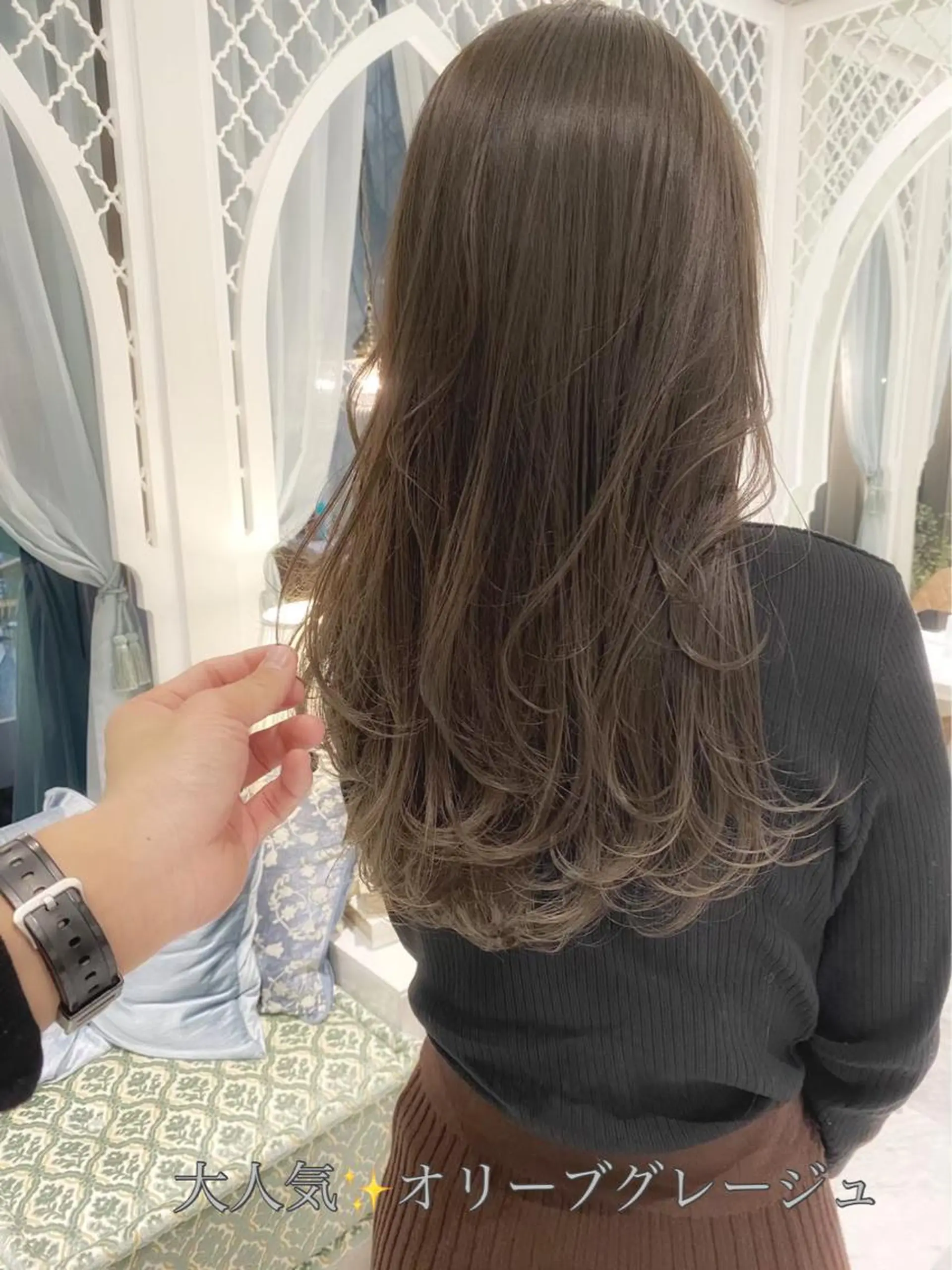 ロング カラー 透明感カラー ヘアカラー トリートメント 似合わせ松本 容政のヘアスタイル