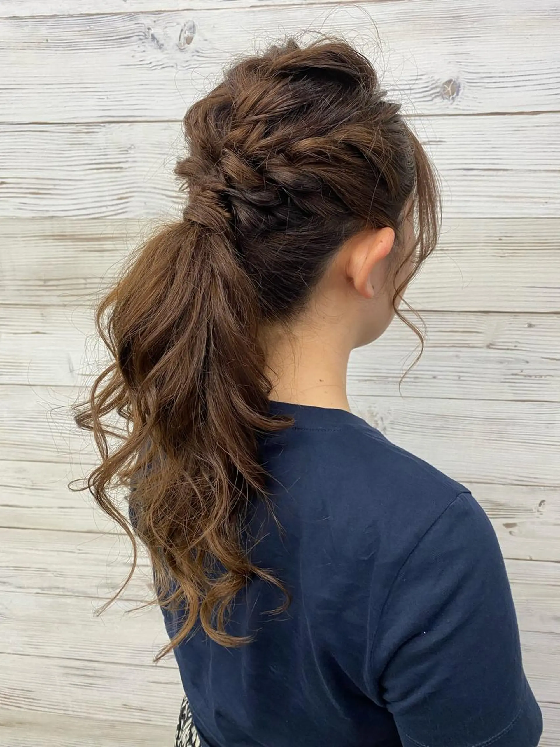 ロング カラー ヘアアレンジ ショートボブ 編み込みエクステ シールエクステ バレイヤージュ ベージュカラー LAVENDIA Azabu所属・LAVENDIA 初音のヘアスタイル