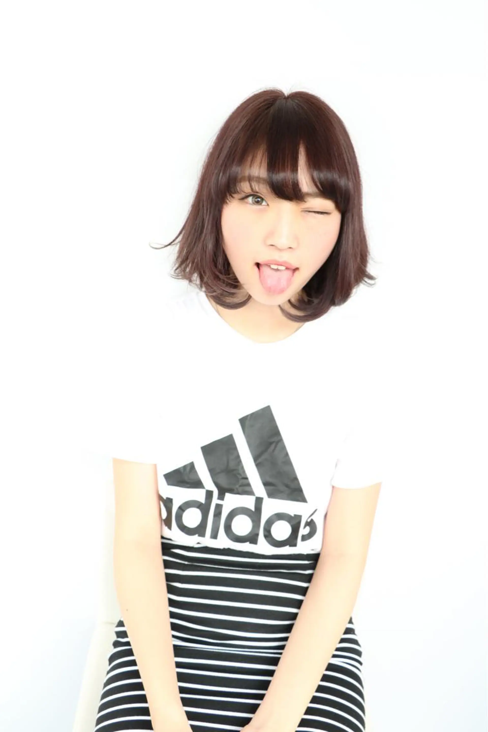 ミディアム カラー パーマ ボブ ハイトーン特化🤍 浦住のヘアスタイル