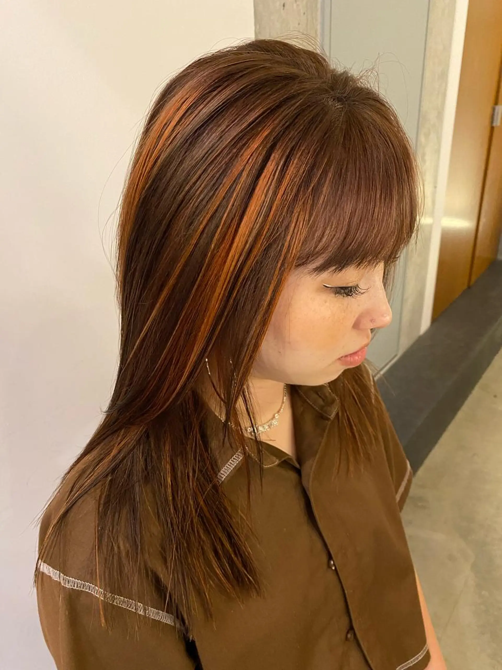 カラー ベージュカラー🐑 レイヤー🤎塚原優芽のヘアスタイル