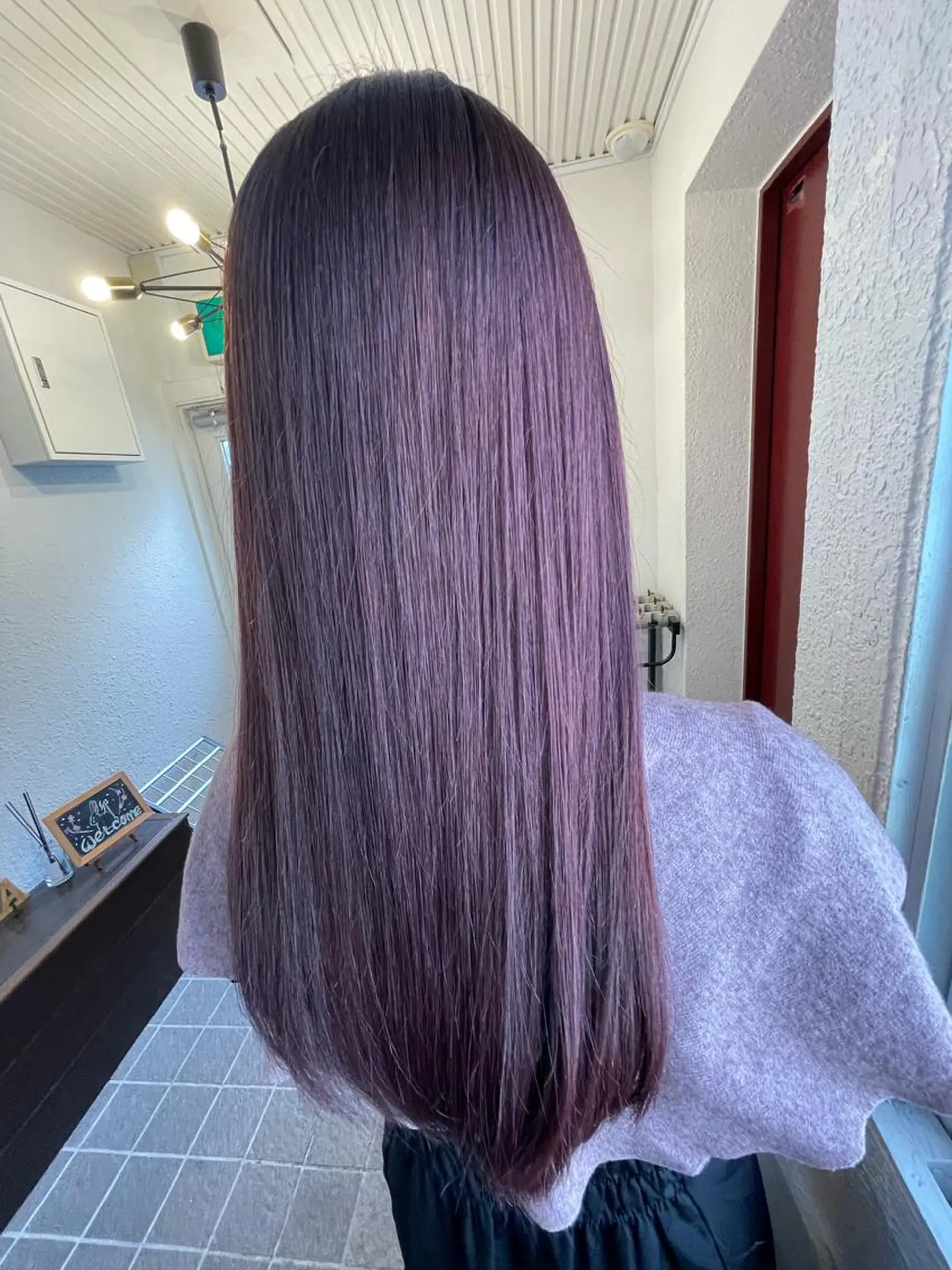 セミロング カラー 竹下 了史のヘアスタイル