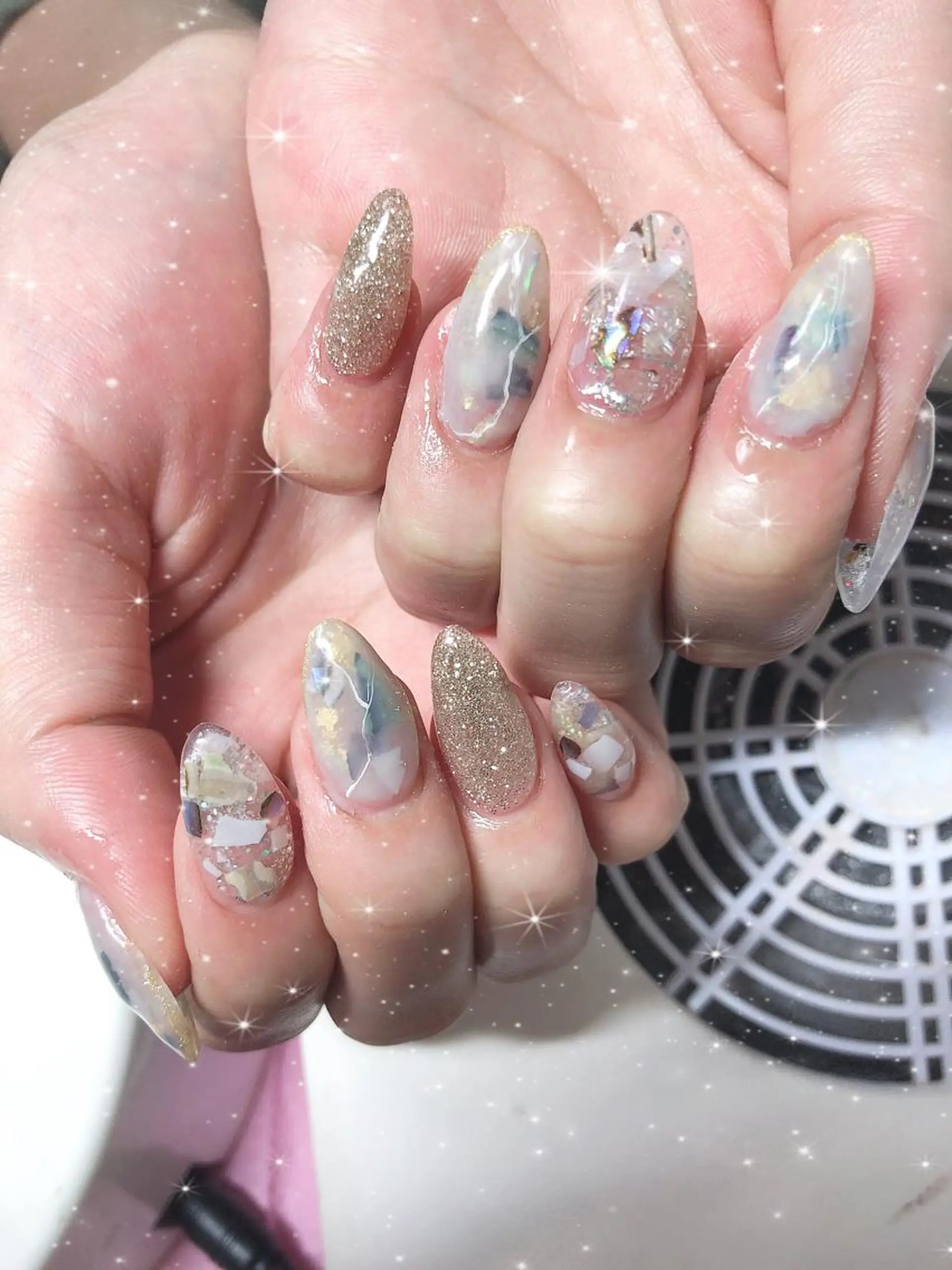 ミディアム ネイル ハンドネイル 《LB》ラブリエ Nail&eyeのマツエク・マツパデザイン