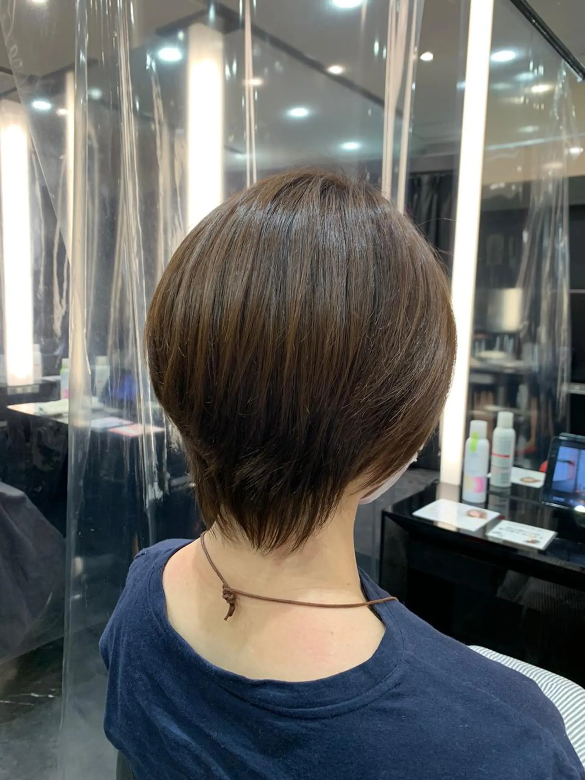 ショート カラー ショートヘア トリートメント 艶髪/白髪ぼかし ヘッドスパ/大野結菜のヘアスタイル