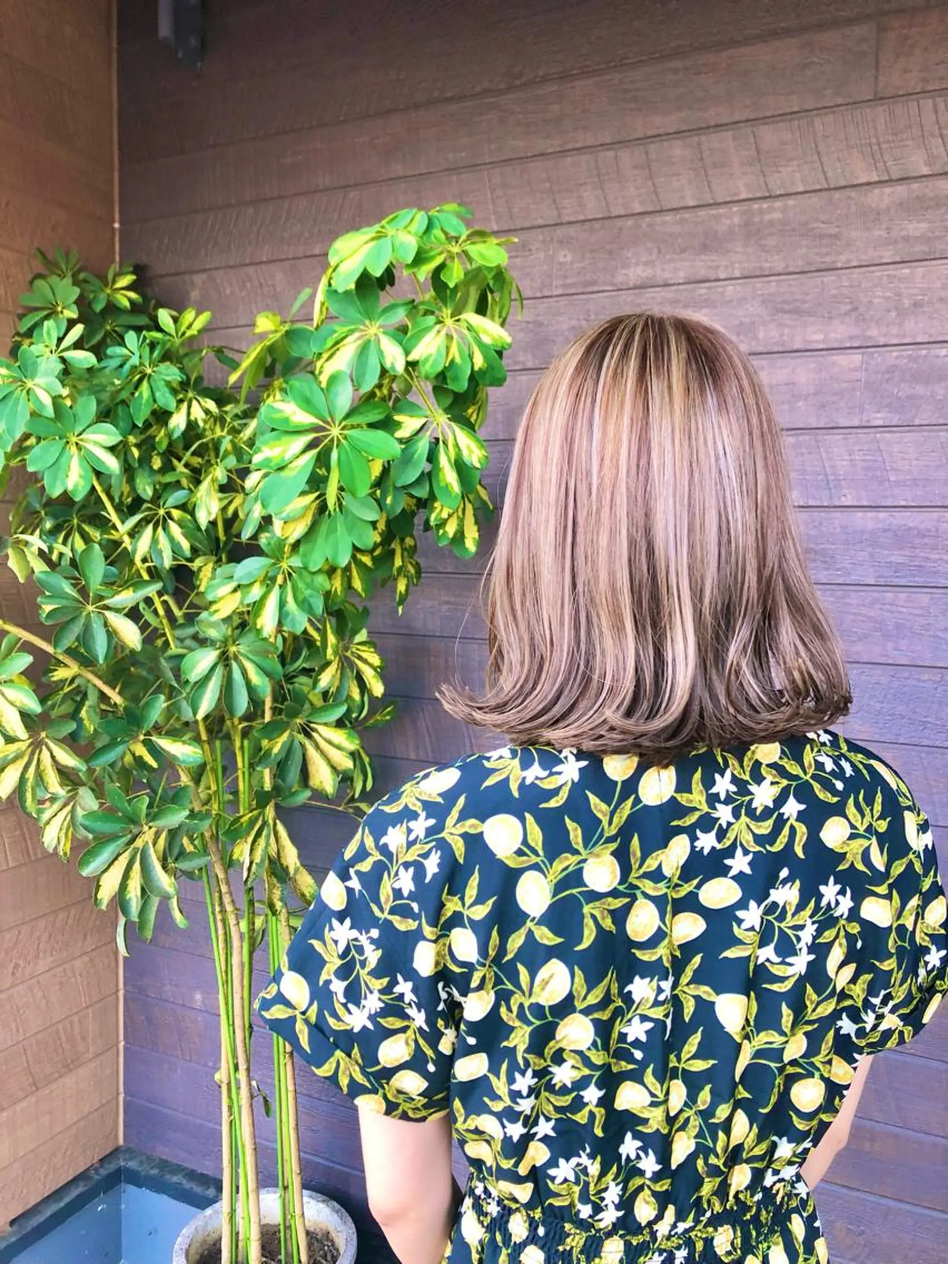 ミディアム 太白区白髪ぼかし/ ボブカット/千葉達人のヘアスタイル