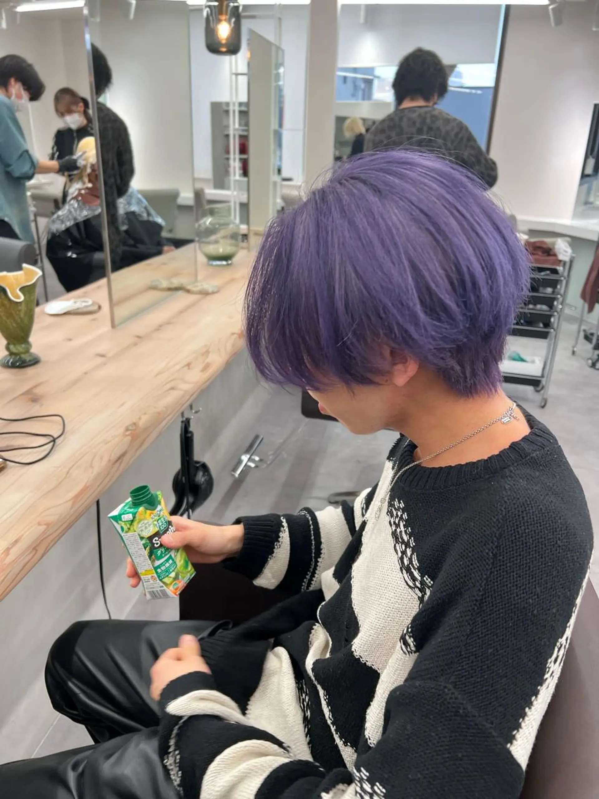 ショート カラー メンズ カット ヘアカラー トリートメント youres hair 髪質改善トリートメント&ヘッドスパ  新宿三丁目店【ユアーズヘア】所属・🦋透明感カラー 👑NODOKA🦋のヘアスタイル