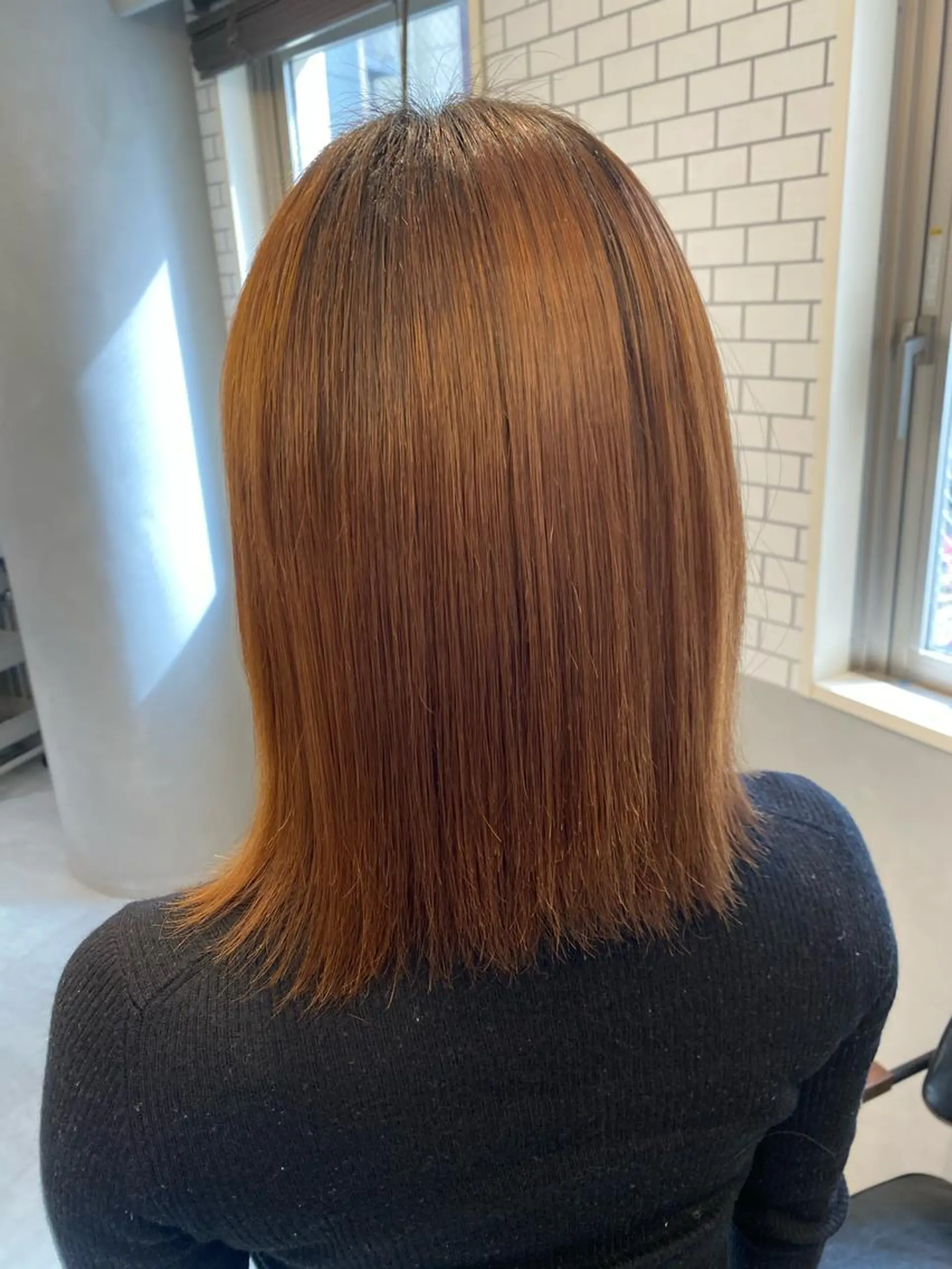 セミロング セミロングパーマ くせ毛 縮毛矯正 縮毛矯正 ハイトーン特化サロン 🍑momo🍑のヘアスタイル