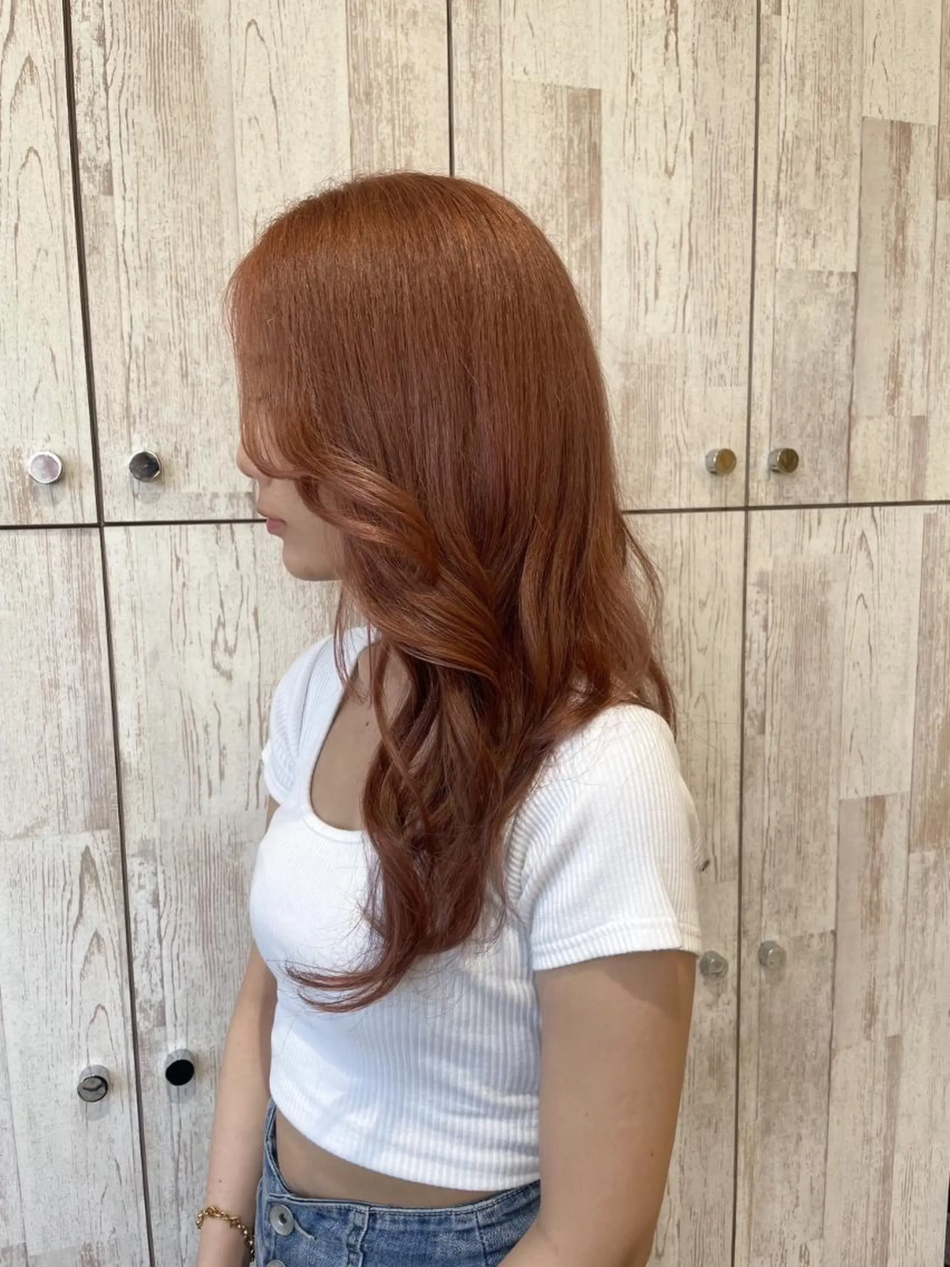 ロング カラー ベージュカラー オレンジ オレンジベージュ 高橋成海💎透明感/ デザインカラー💎のヘアスタイル