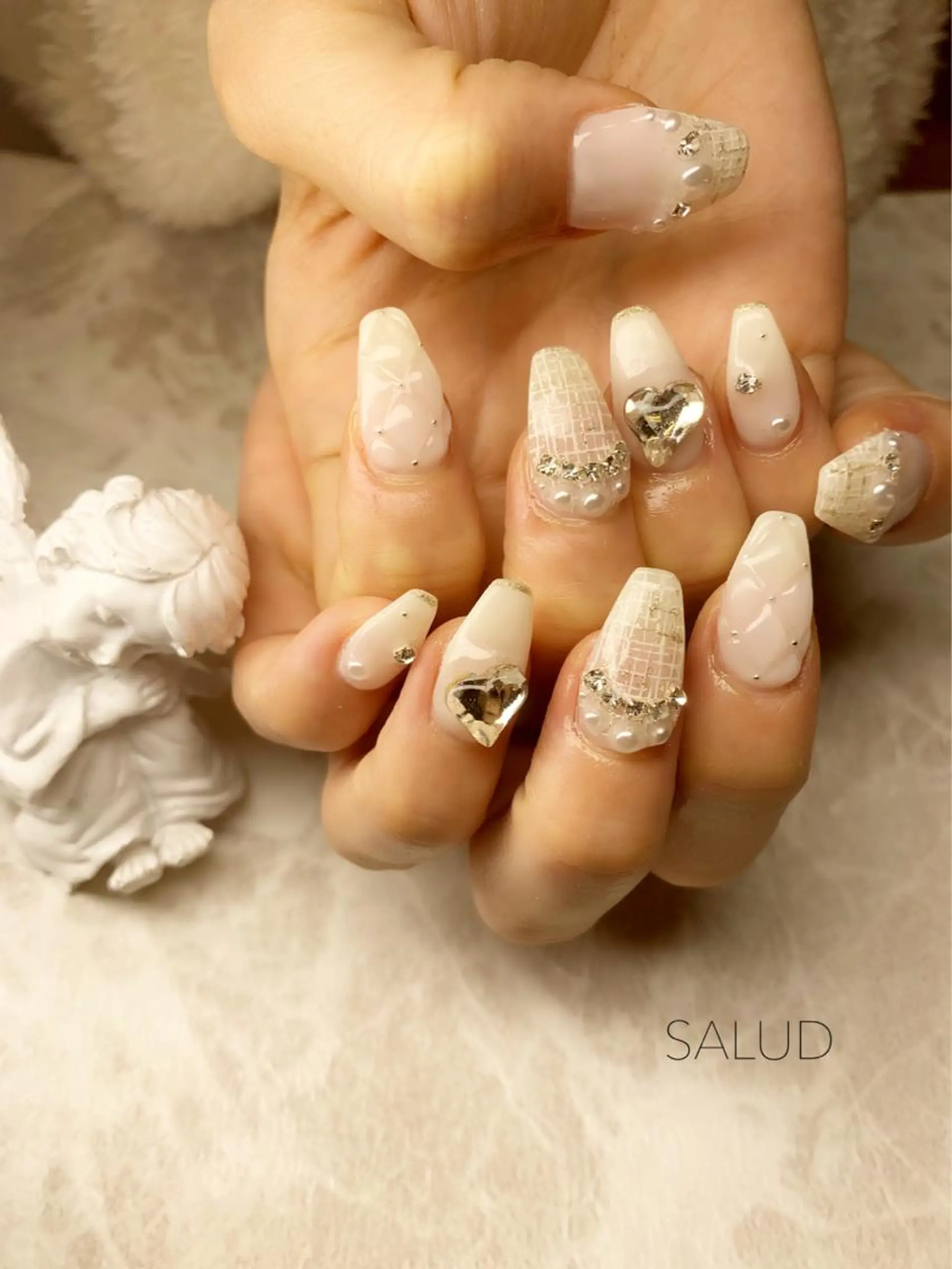 ネイル ハート ハンドネイル Nail Salon SALUDのネイルデザイン