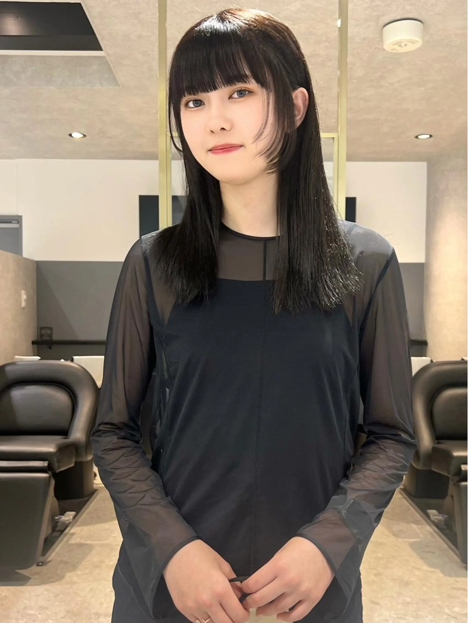 ロング ウルフカット カット ヘアカラー AI TOKYO　S所属・mizuki 【韓国レイヤー】のヘアスタイル