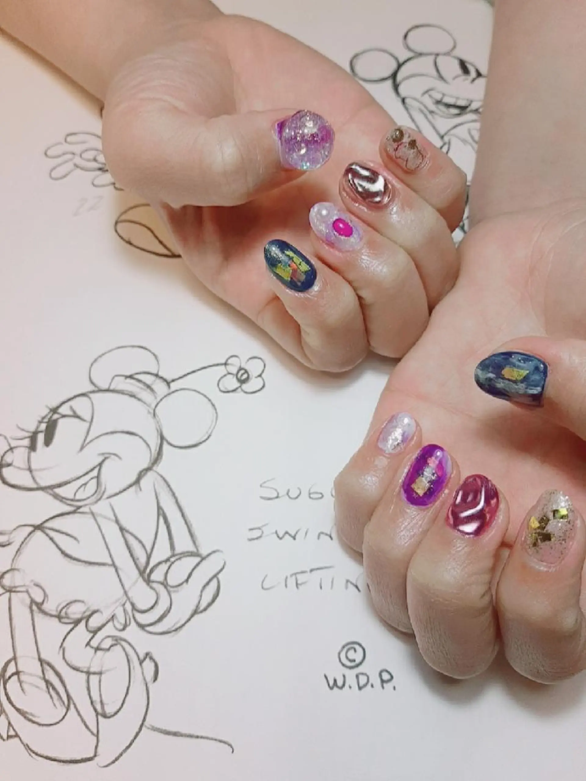 ネイル ミラーネイル owlnail /持込みデザイン専門のネイルデザイン