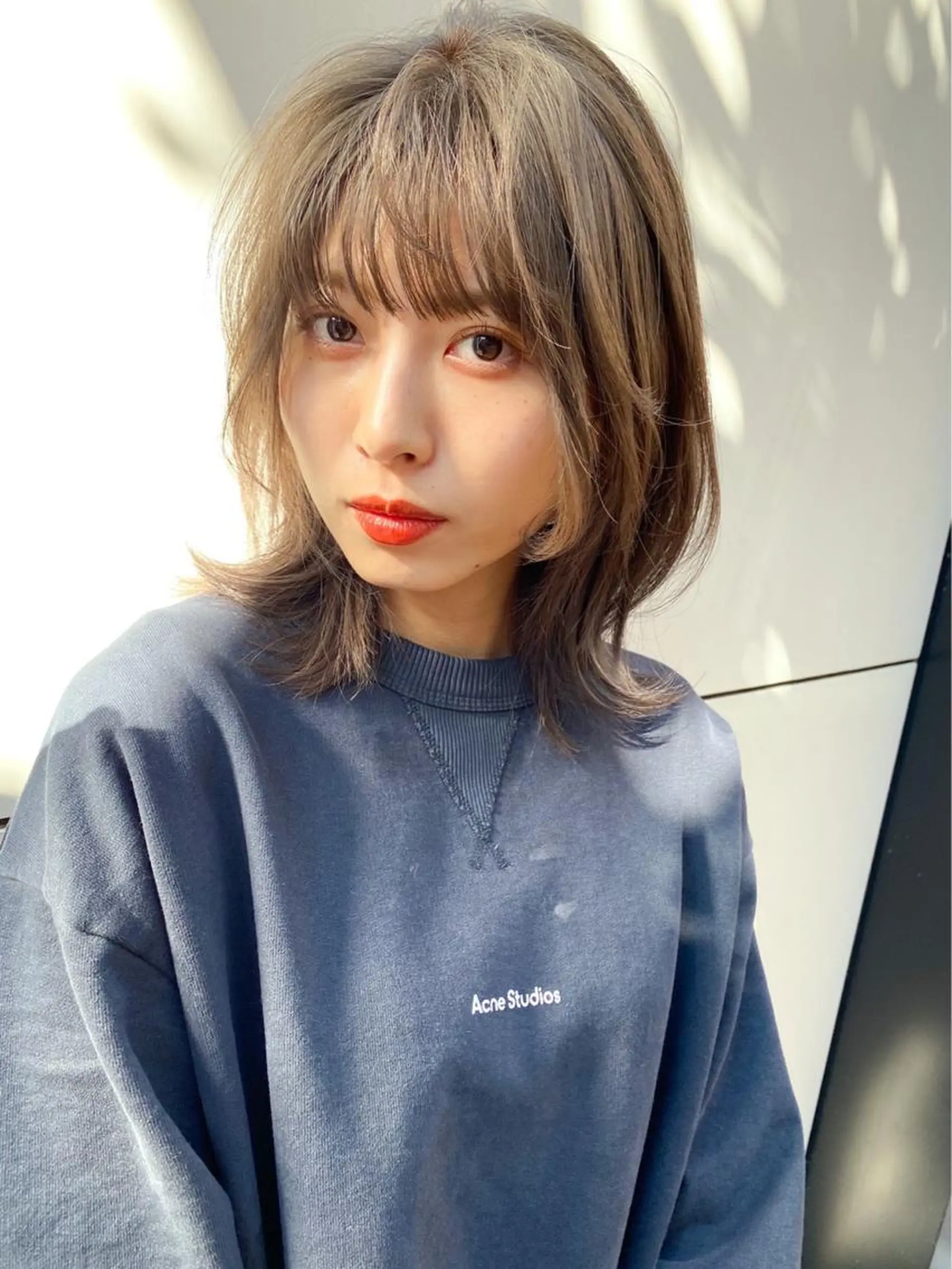 ミディアム カラー 新宿/韓国レイヤー 髪質改善カラー/角所のヘアスタイル