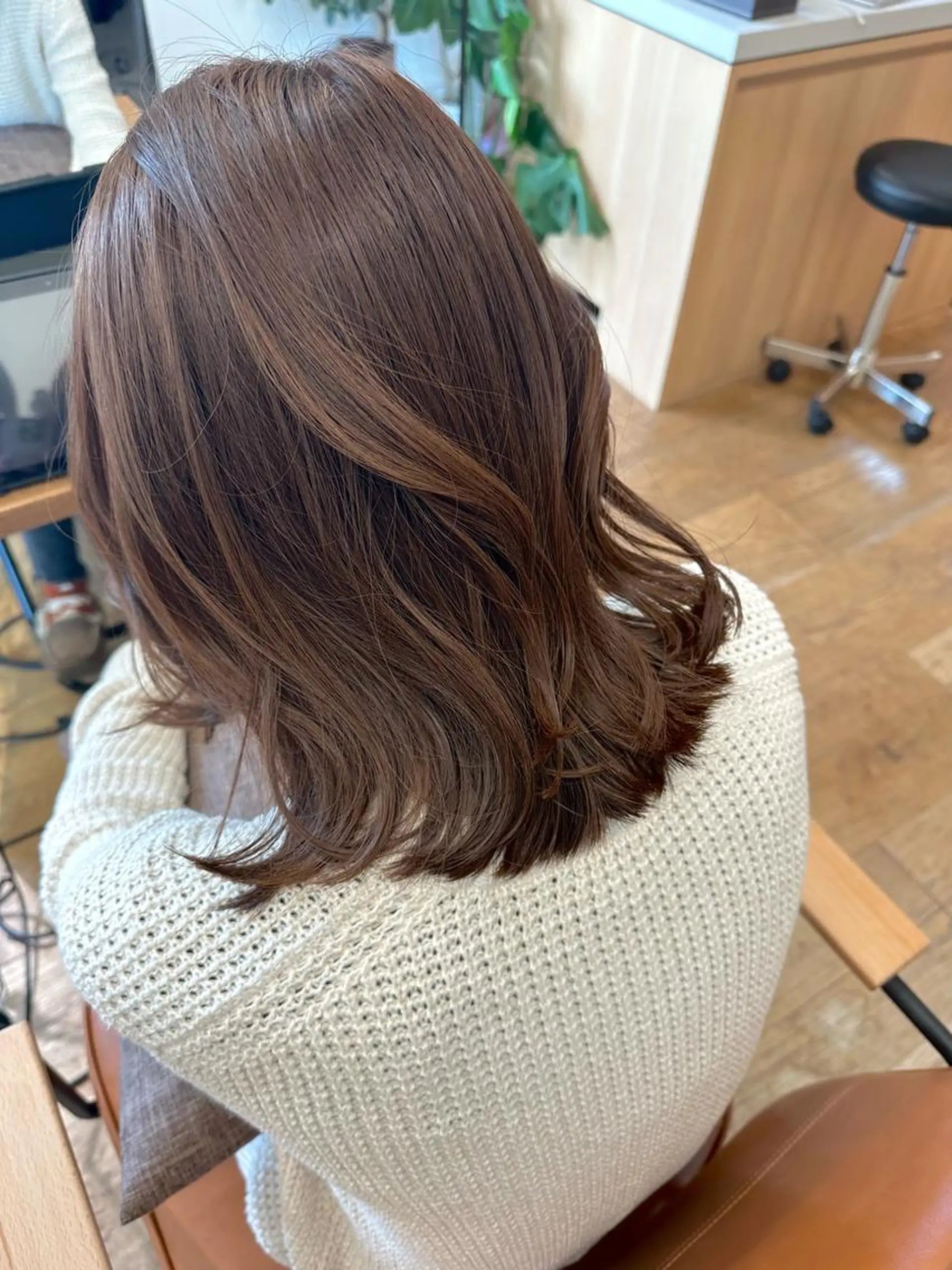 ロング カラー パーマ ヘアアレンジ メンズ キッズ ネイル マツエク・マツパ アイブロウ 顔周りcut/ 艶ワンカラー♥ちさきのヘアスタイル