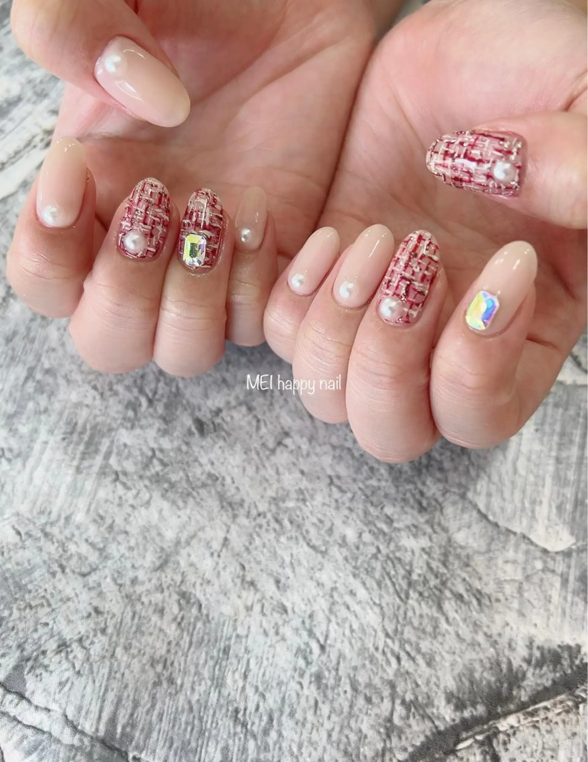 ネイル 北浦和 自爪育成ケアのネイルデザイン