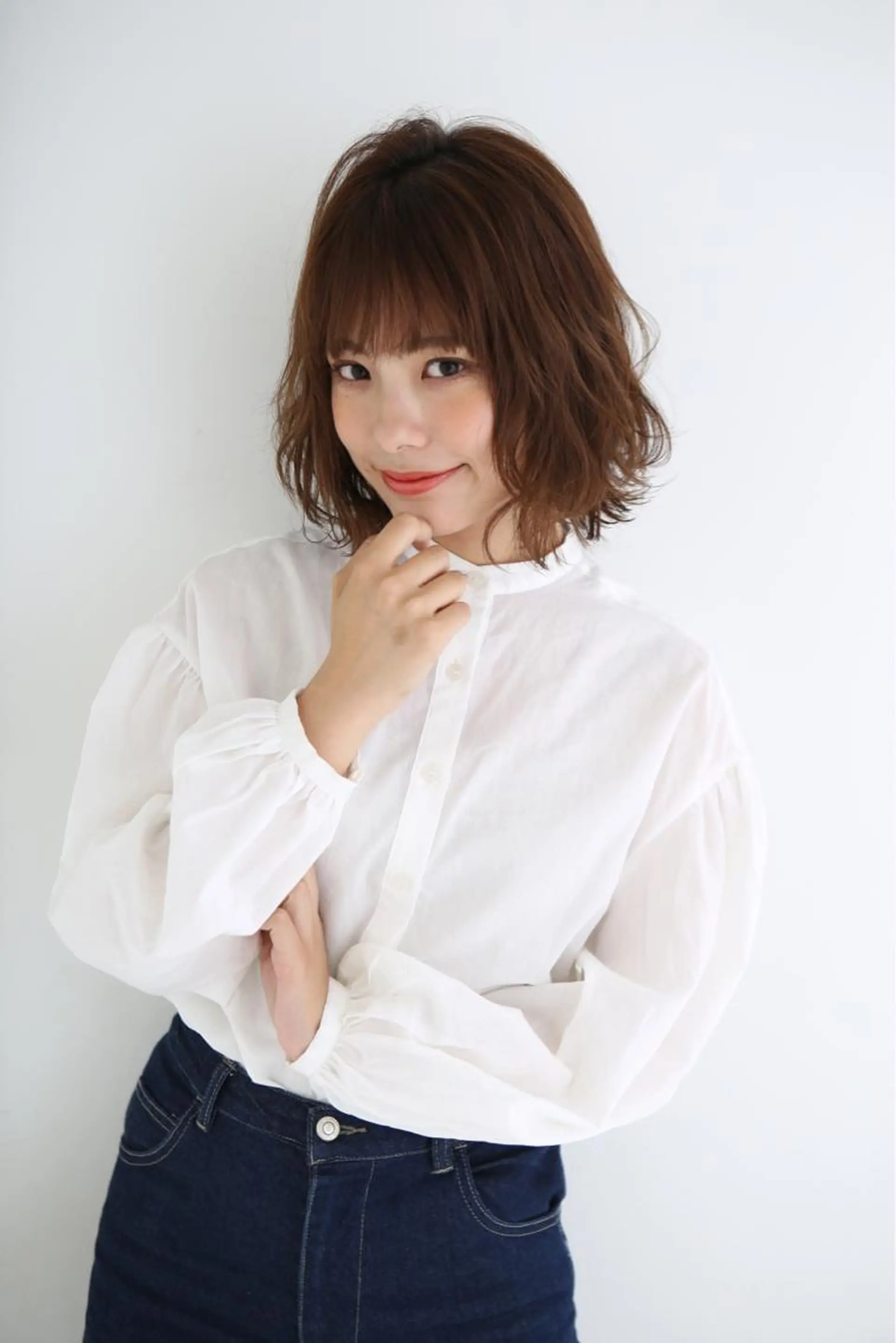 ミディアム カット 髪質改善\酸熱TR カット【店長】のヘアスタイル