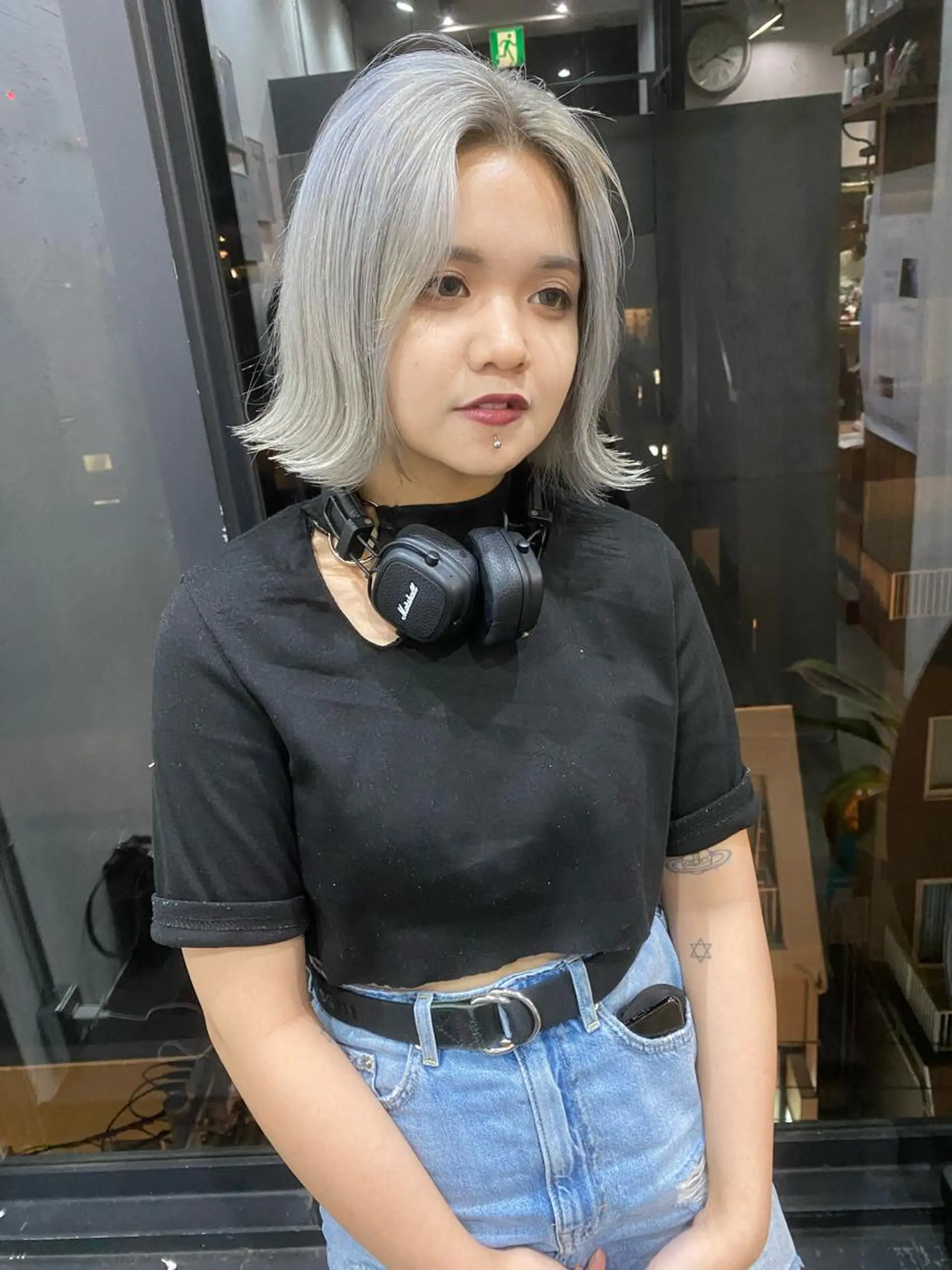 ショート カラー ヘアアレンジ アッシュ 透明感カラー ホワイトアッシュ カット ヘアカラー トリートメント hair  space Atoz所属・東 寛道のヘアスタイル