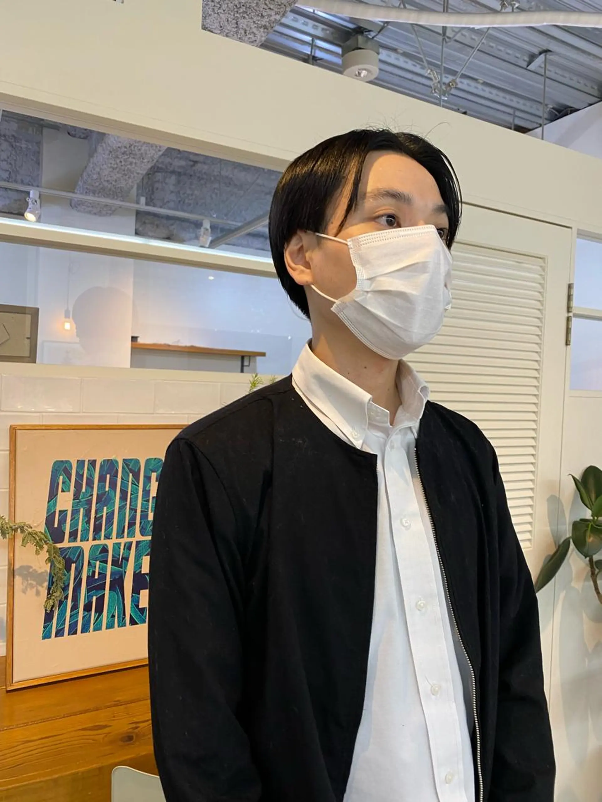 メンズ カット yumeka🩶ボブ 暖色/透け感カラーのヘアスタイル