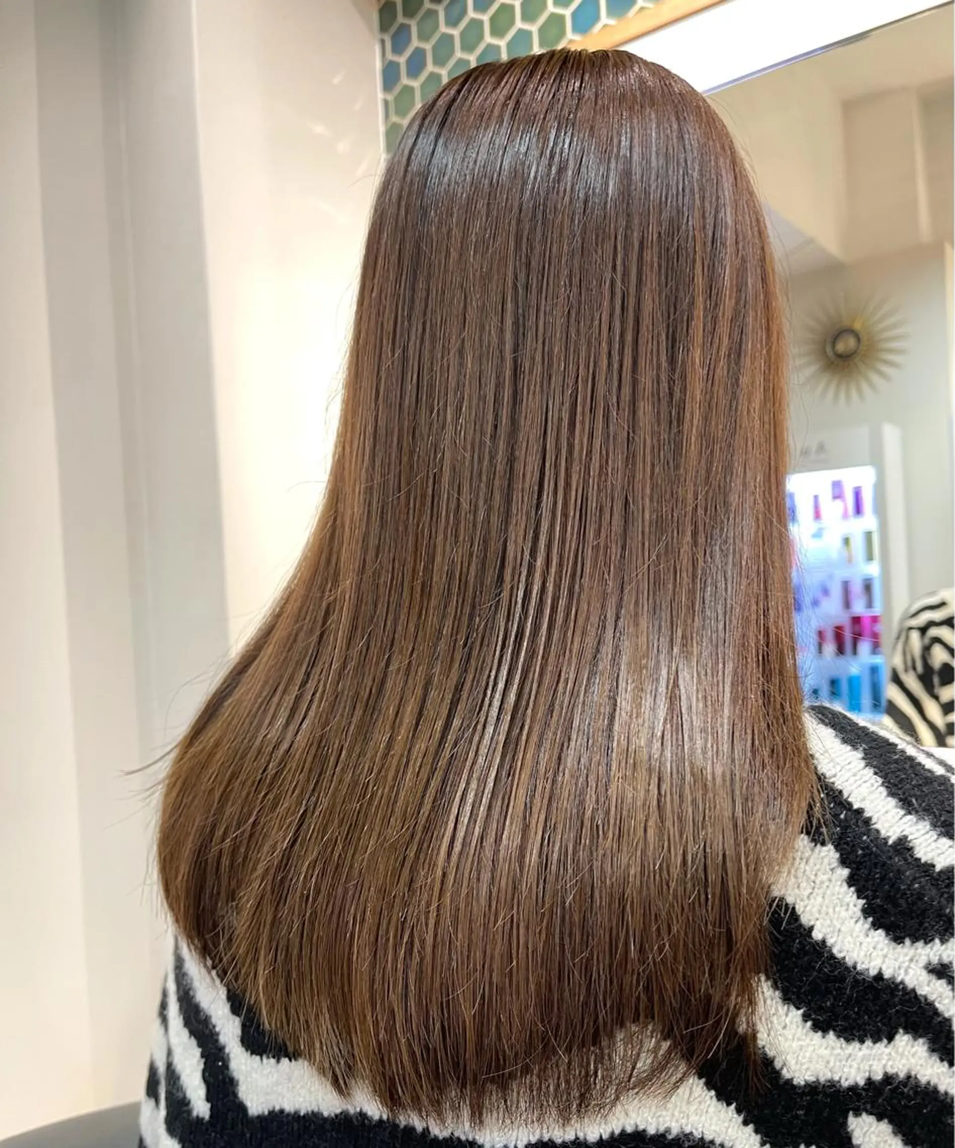 ロング 縮毛矯正 Room所属・西村 和樹のヘアスタイル