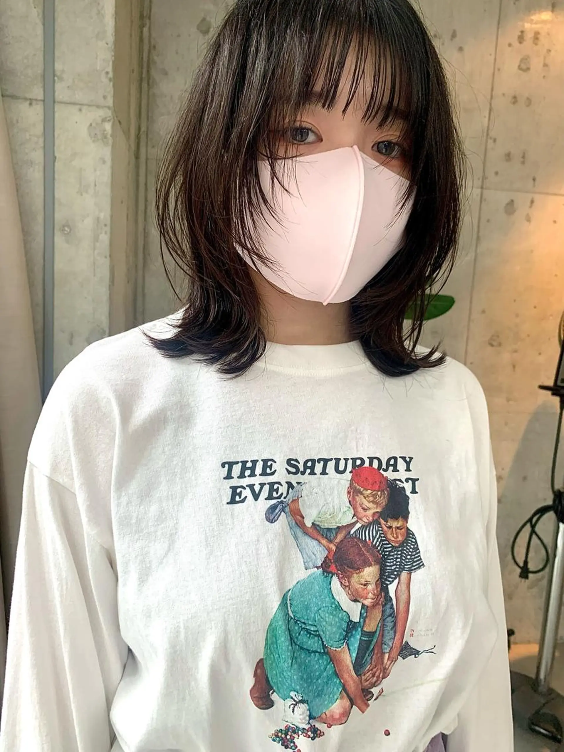 ミディアム カラー SAKURA 原宿所属・なかの たくみのヘアスタイル