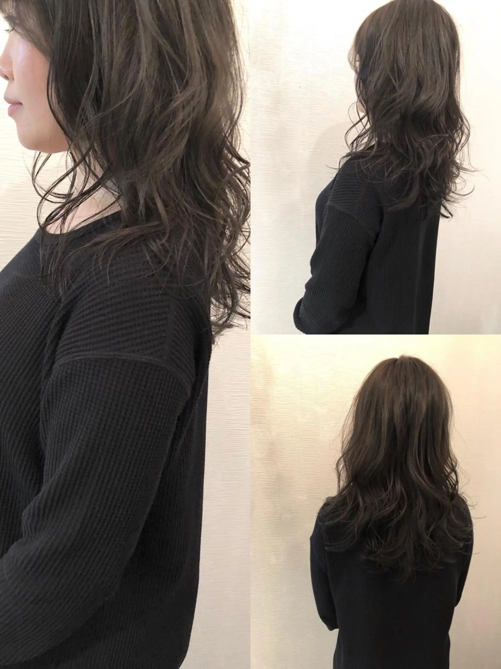ロング カラー カット ヘアカラー トリートメント 平川 友希子のヘアスタイル