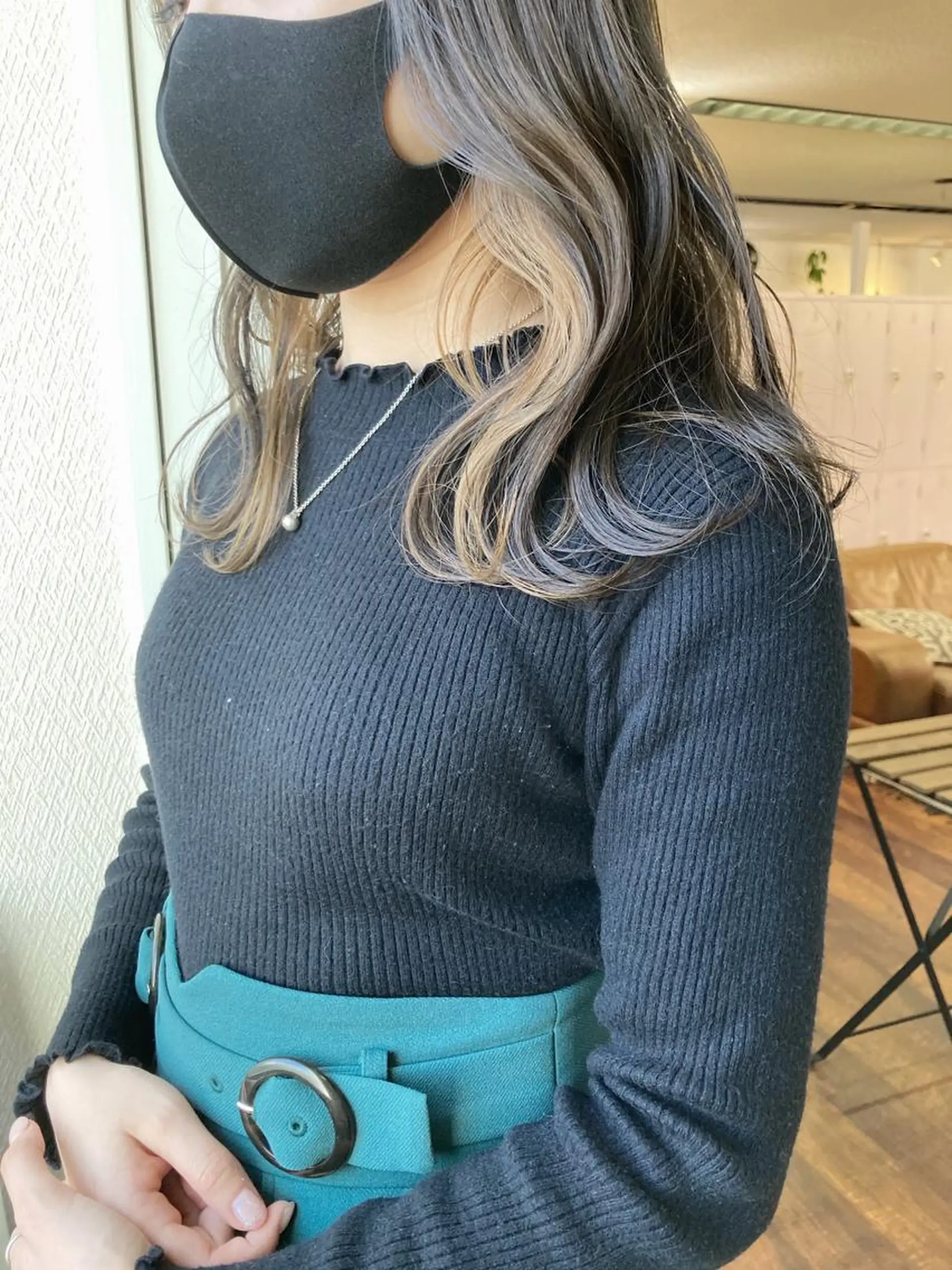 セミロング カラー ベージュカラー ミルクティーベージュ ミント ミントベージュ 小木曽智美 /ボブ/ショートのヘアスタイル