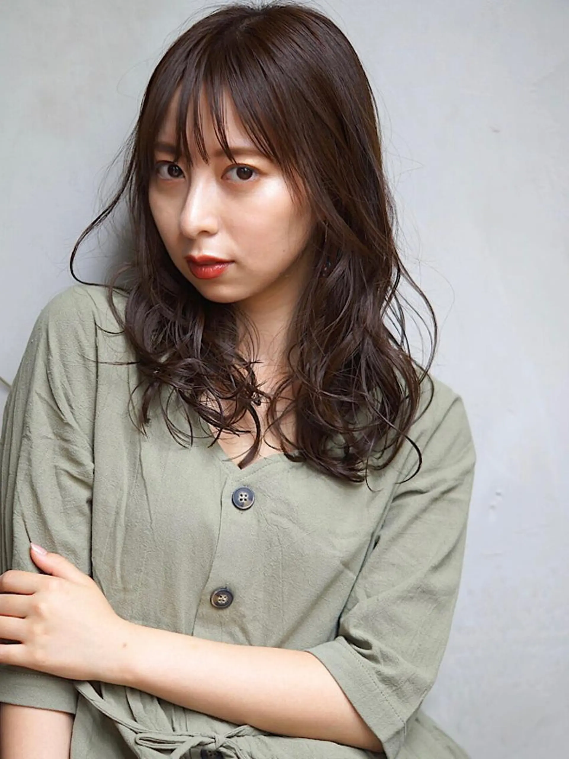 パーマ カット パーマ トリートメント hoNua. 栄/透明感カラーのヘアスタイル