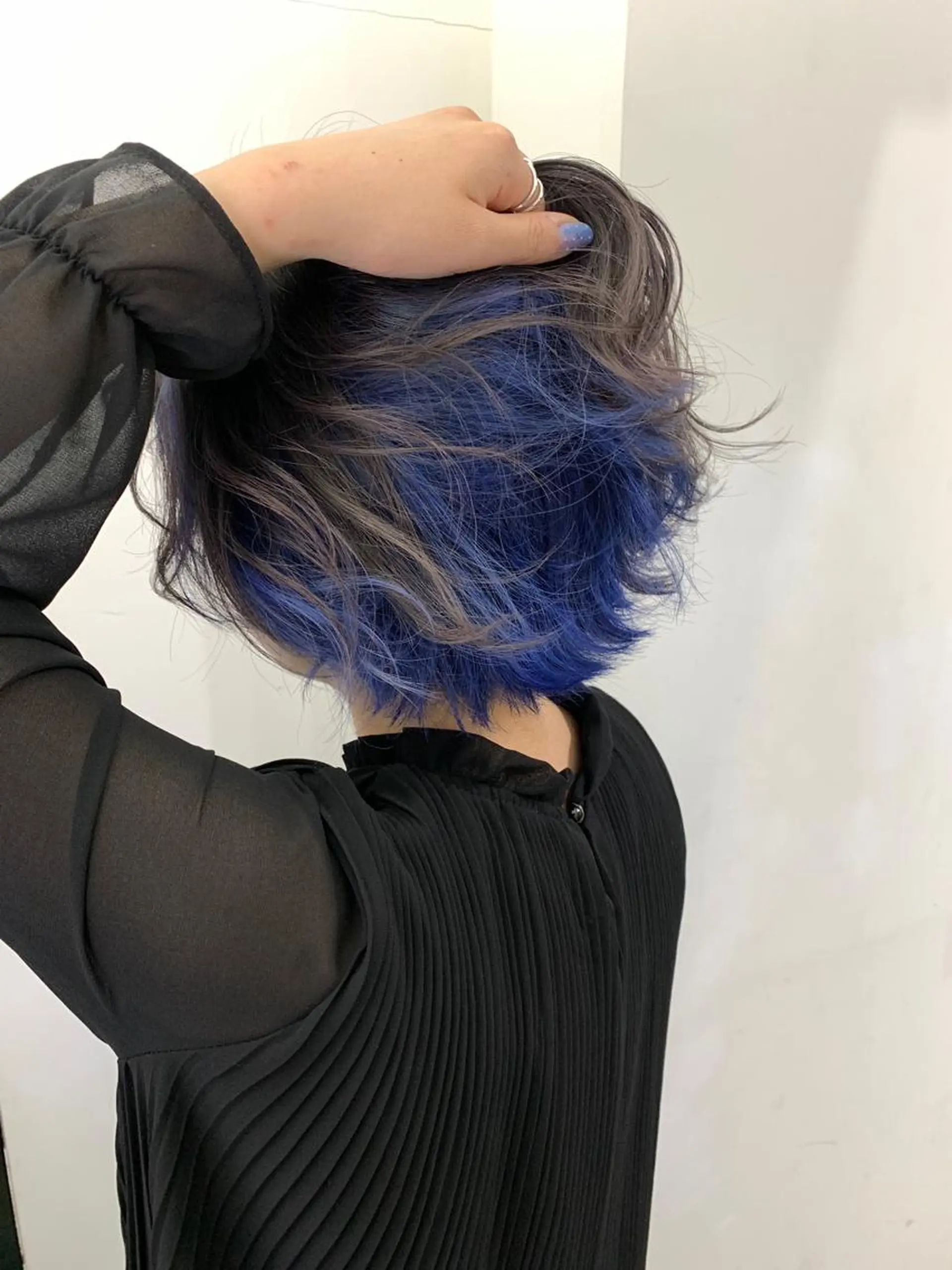 ミディアム 外国人風カラー ハイライト レイヤーカット エクステ（レミー毛） NINEのヘアスタイル