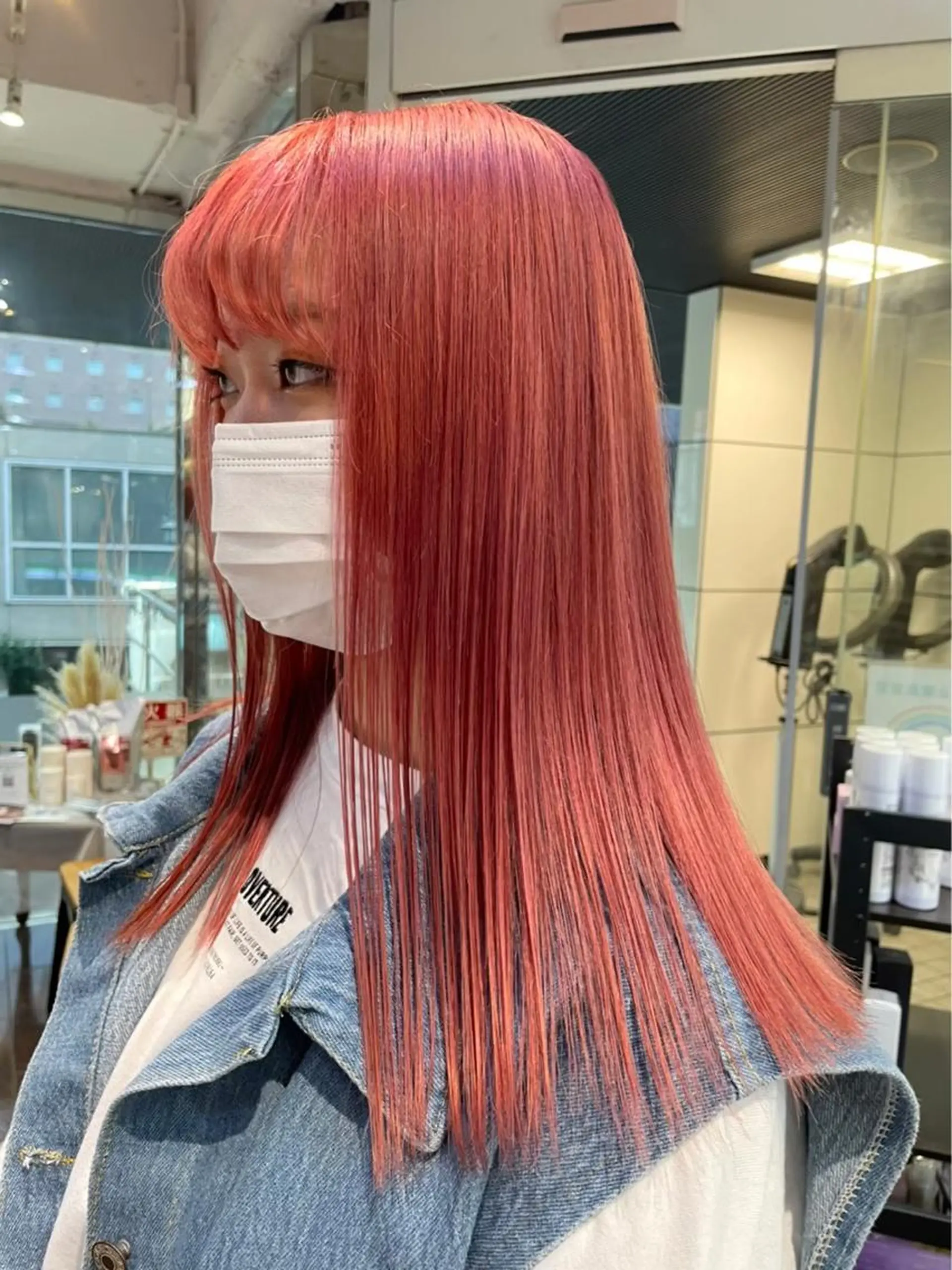 ロング カラー ベージュカラー 黒髪 ブリーチ ブルーカラー ブルーブラック 酸性ストレート 🤍🎀honokaのヘアスタイル