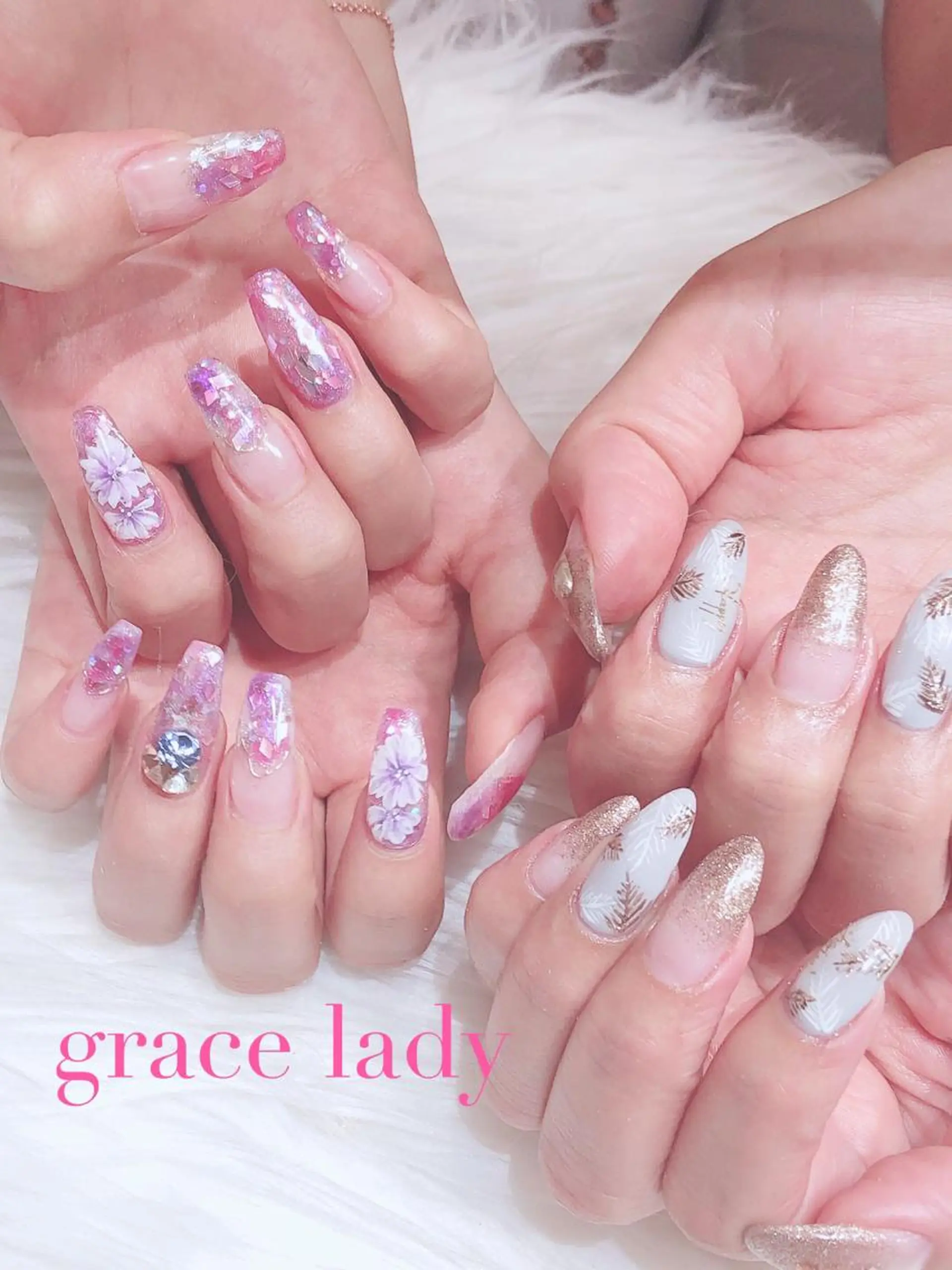 ネイル グレースレディ所属・深爪矯正長さ出し専門 グレースレディのネイルデザイン