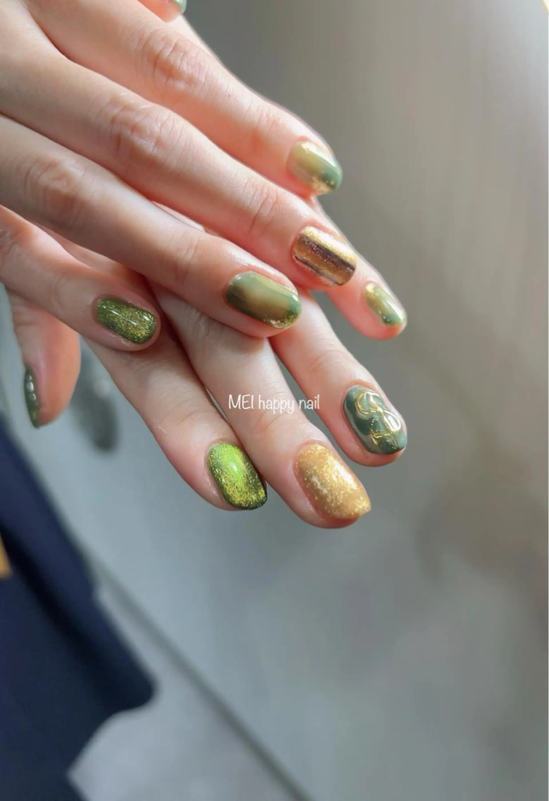 ネイル 北浦和 自爪育成ケアのネイルデザイン