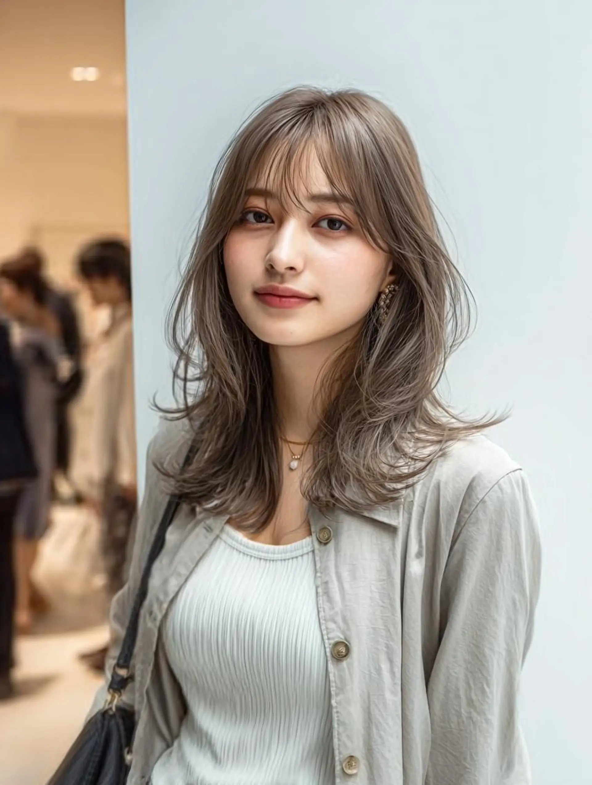 セミロング ハッシュカット 髪質改善 レイヤーカット 縮毛矯正 トリートメント カット ヘアカラー トリートメント 生艶髪＆レイヤー🔔 渋谷お薦めNo.1✨のヘアスタイル