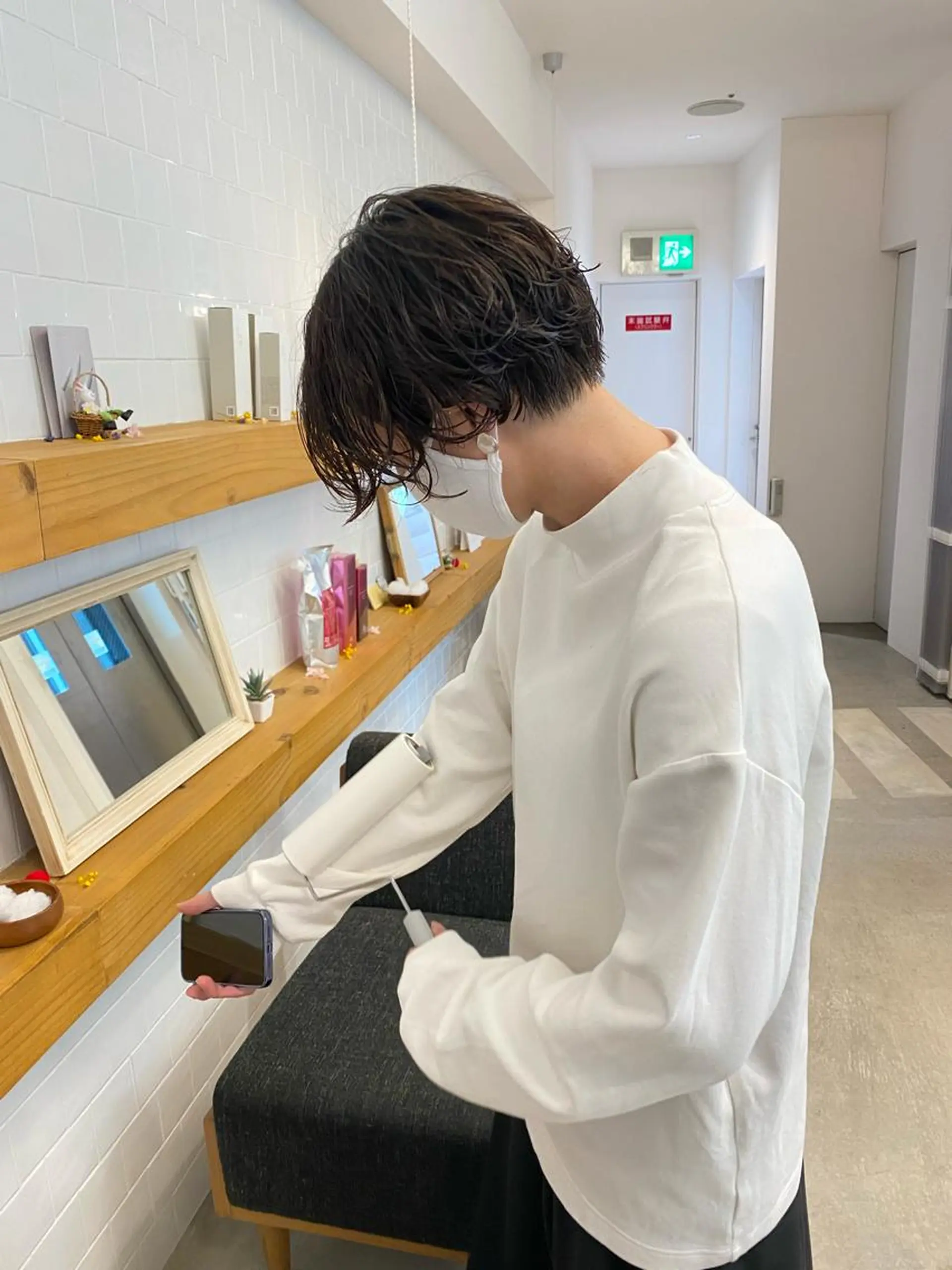 ショート カラー パーマ ショートヘア 、 、のヘアスタイル