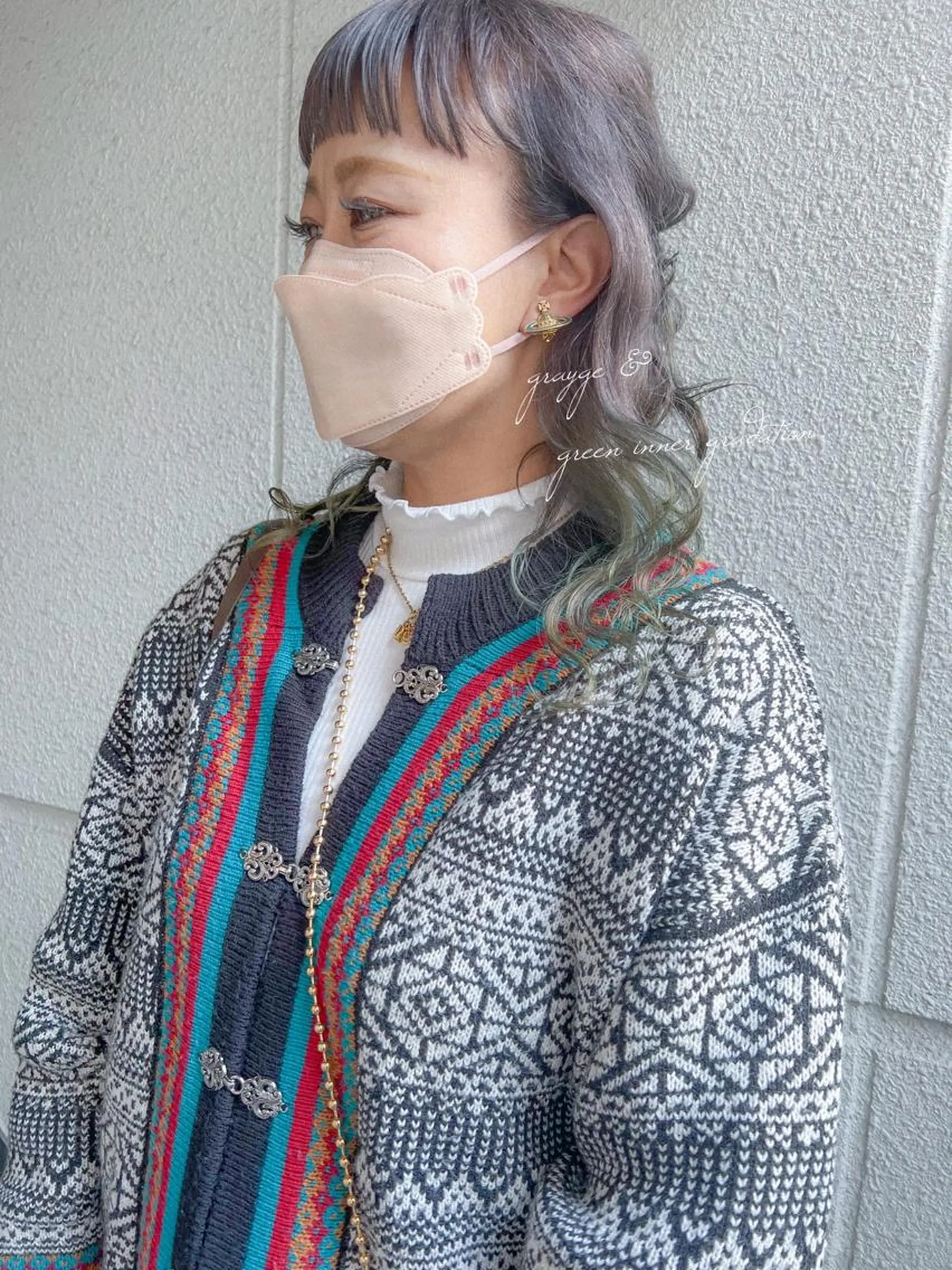 ミディアム カラー ヘアアレンジ グレージュ ヘアカラー カラーパティシエ facce🌼ikoのヘアスタイル