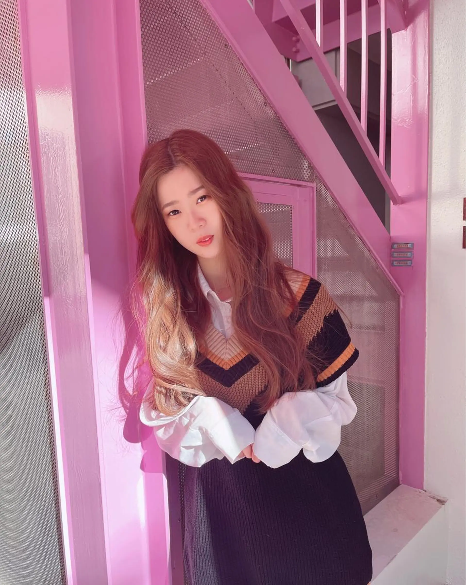 ロング カラー ヘアアレンジ 韓国風ヘア haco+所属・🌈派手髪エクステ ブレイズ🌈ひろとのヘアスタイル