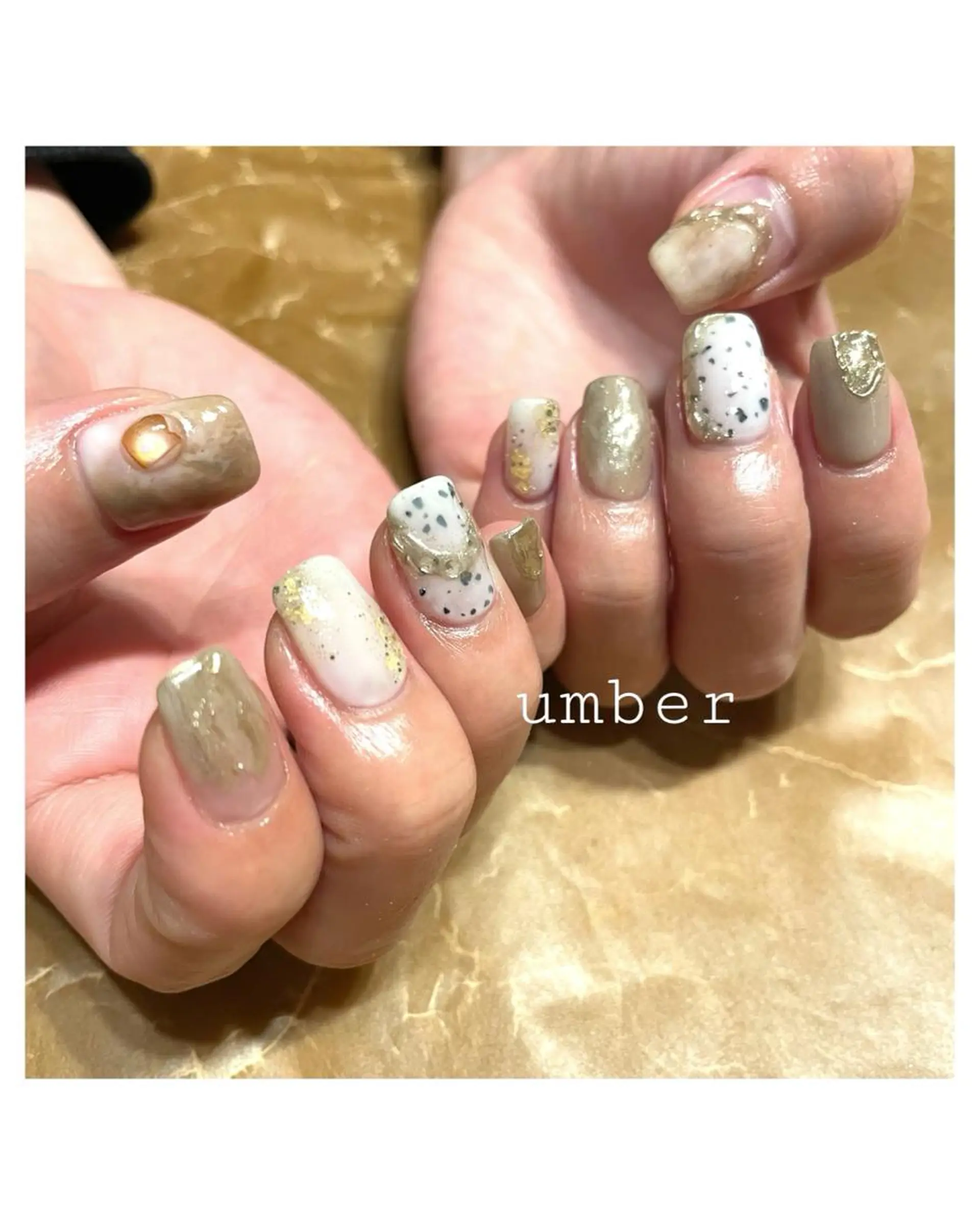 ネイル クリアネイル フラッシュネイル フットネイル フレンチネイル マグネットネイル ハンドネイル umber 三茶1分のネイルデザイン