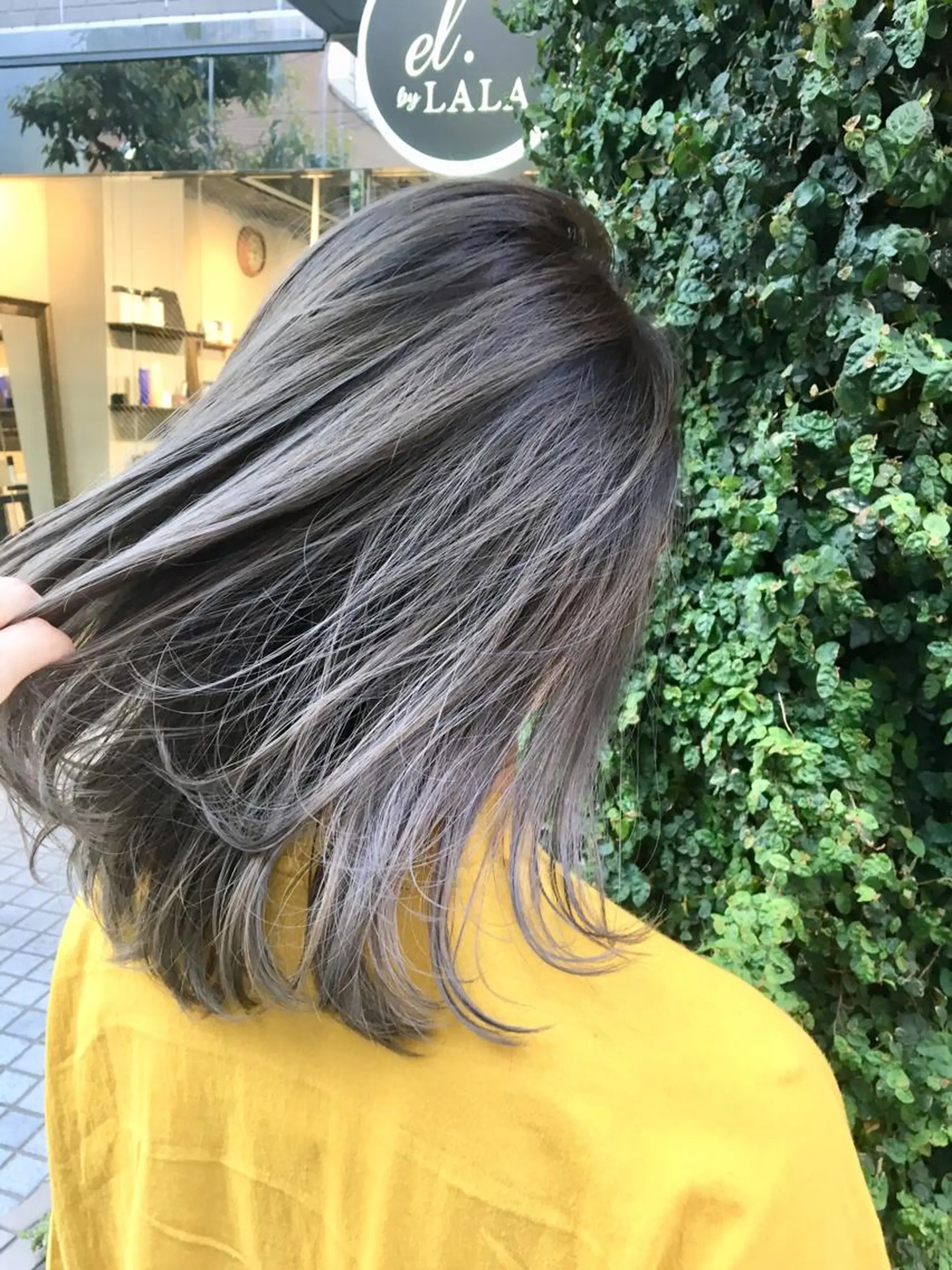 ミディアム カラー バレイヤージュ シルバー レイヤーカット ハイトーン/レイヤー /ウルフ⭐️永田⭐️のヘアスタイル