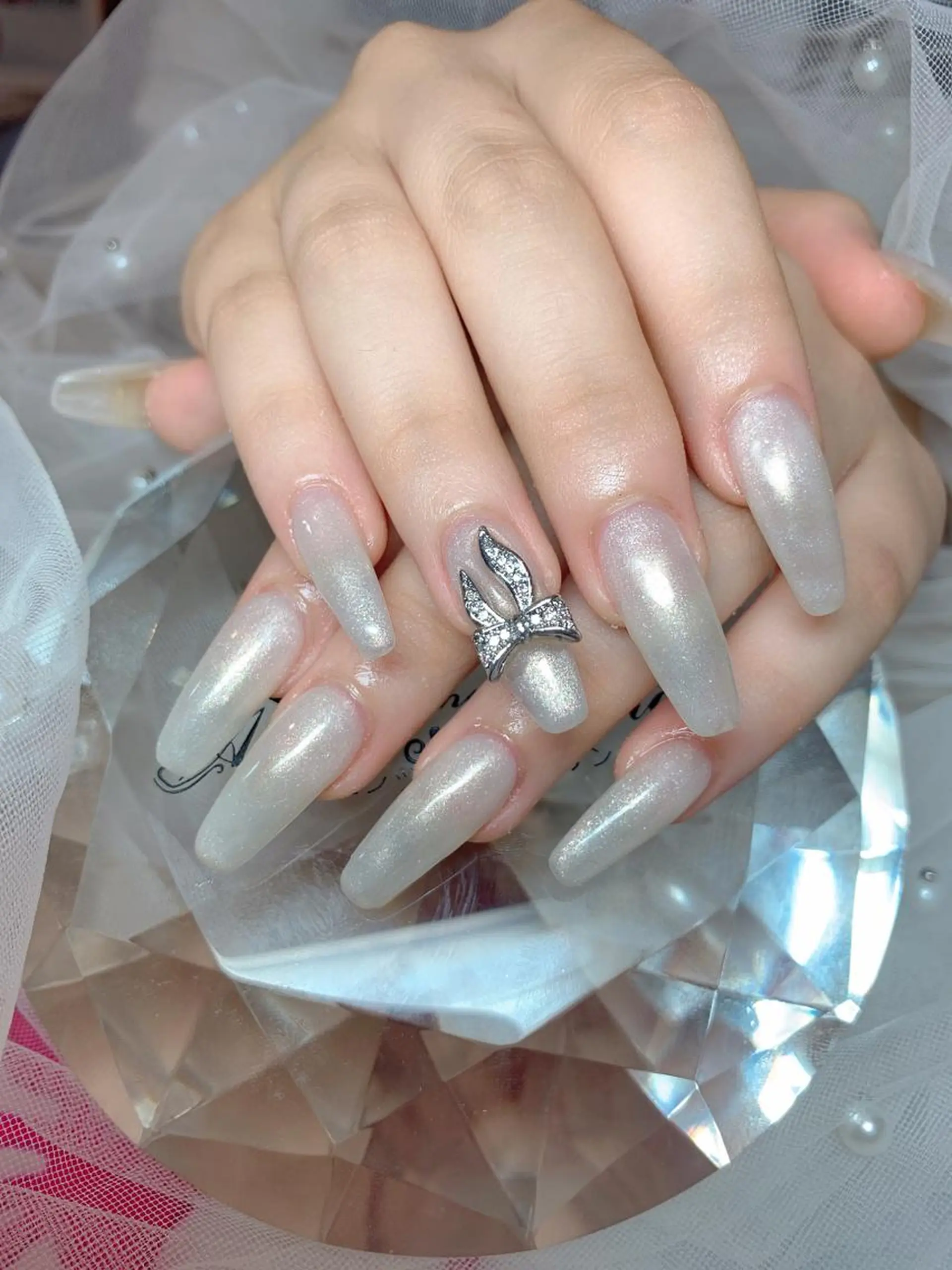 ネイル ワンカラーネイル スカルプネイル エンジェル ヒーリング 矢場町店のネイルデザイン