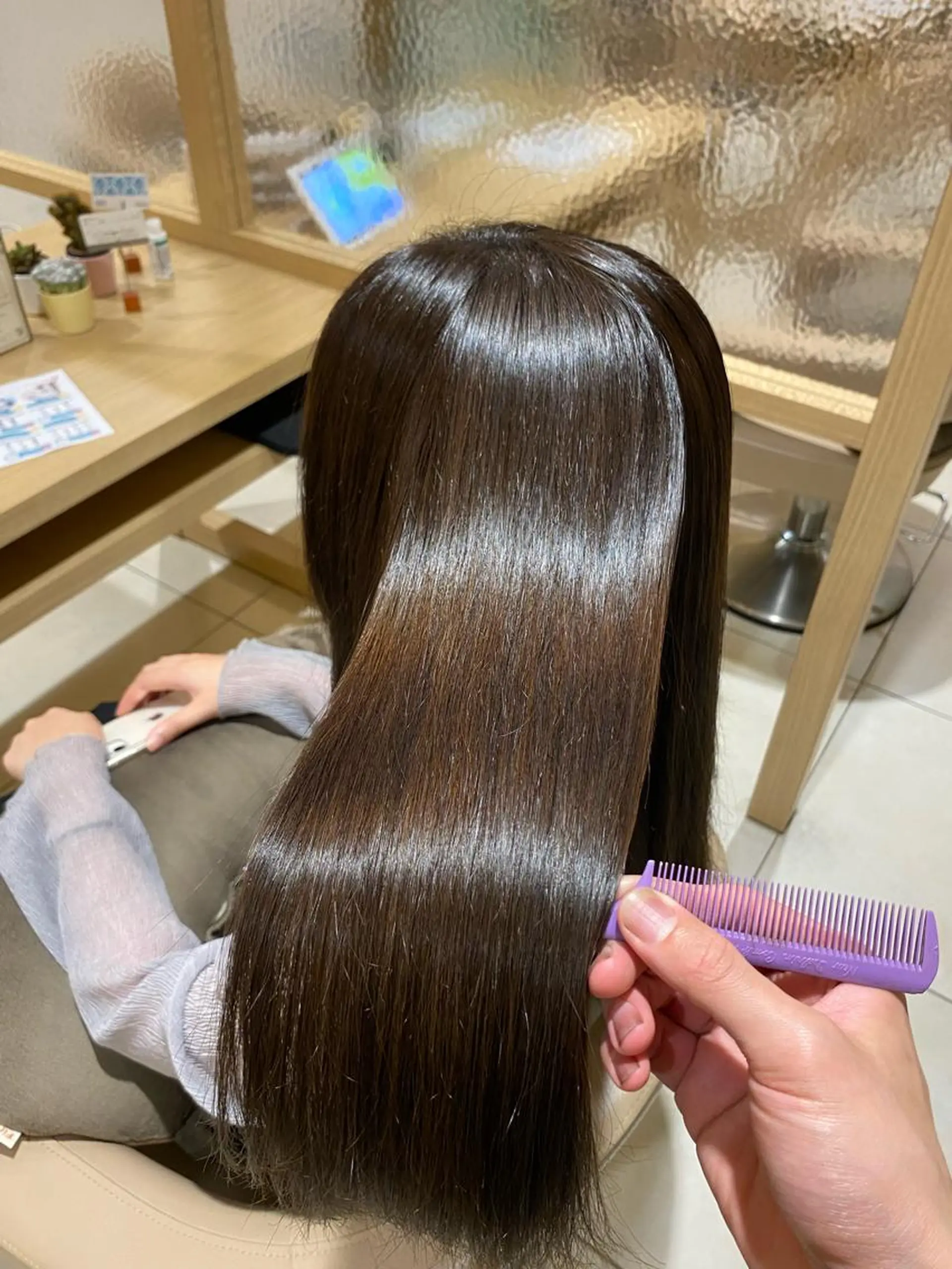 ロング カット 縮毛矯正 トリートメント 巻ける縮毛矯正 髪質改善フルカワのヘアスタイル