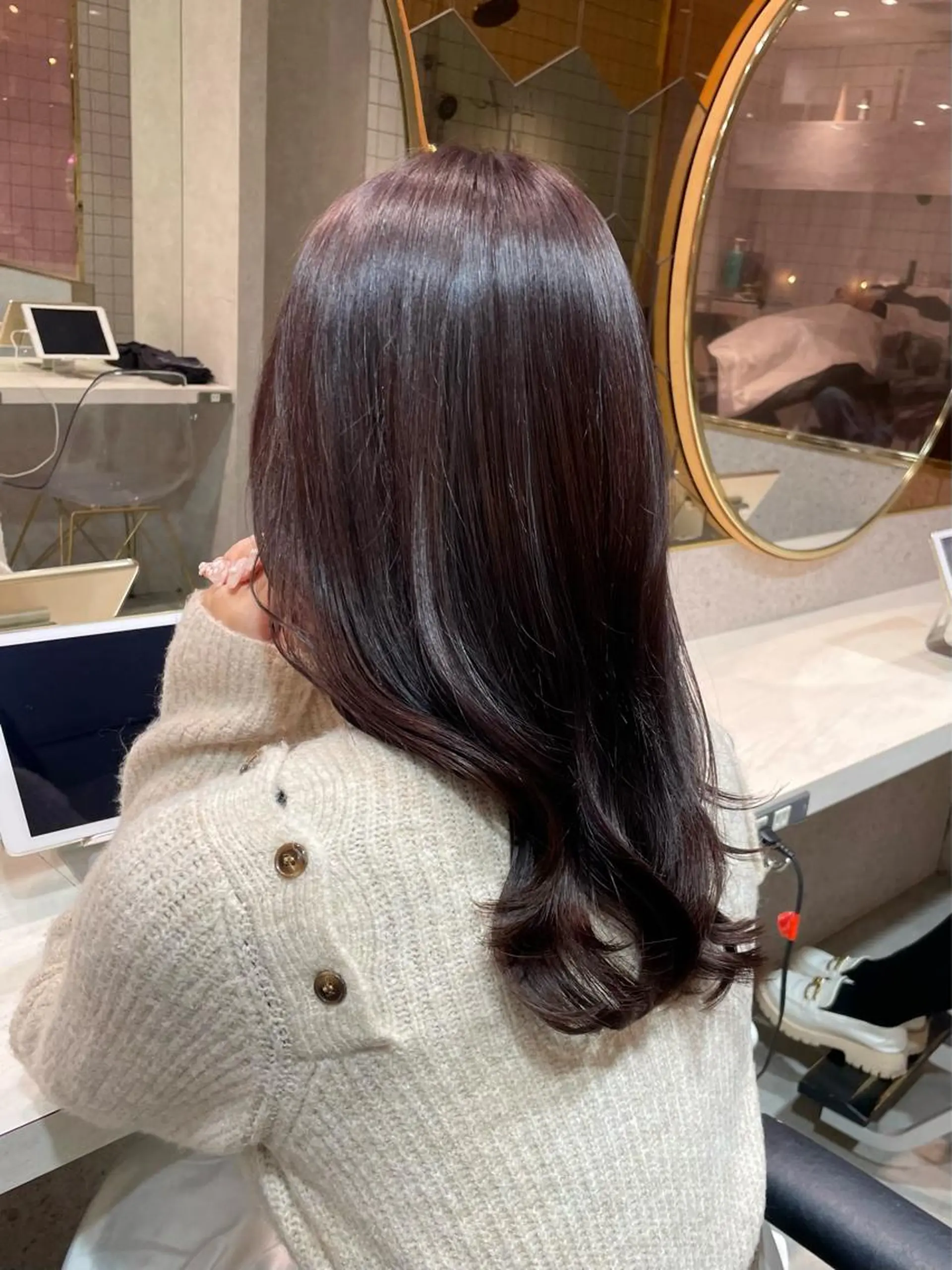 セミロング カラー 韓国ヘア🤍顔周り/ 髪質改善✨/林遼一郎のヘアスタイル