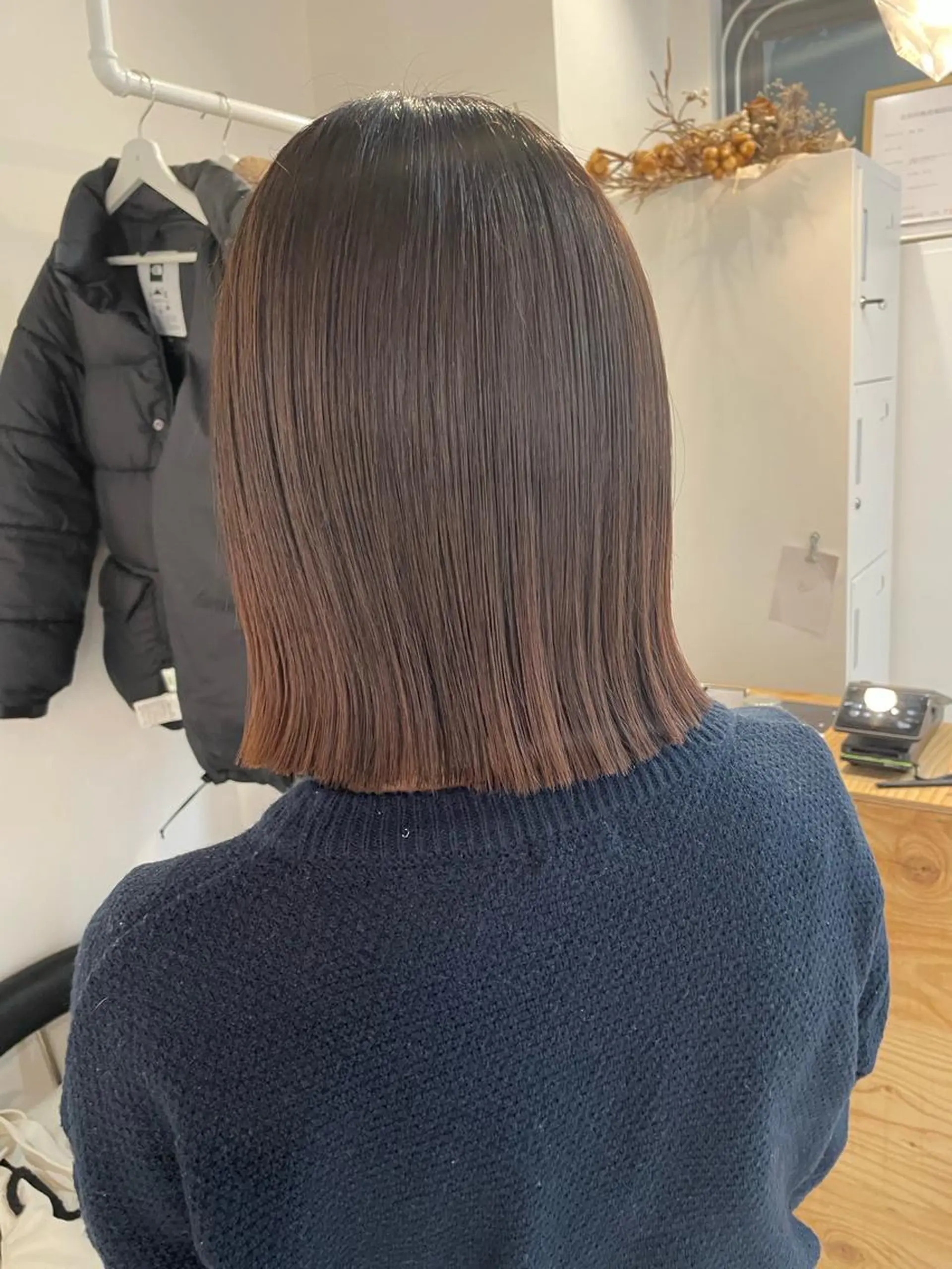 ミディアム 切りっぱなしボブ ボブ 外ハネヘア トリートメント fit/ madokaのヘアスタイル