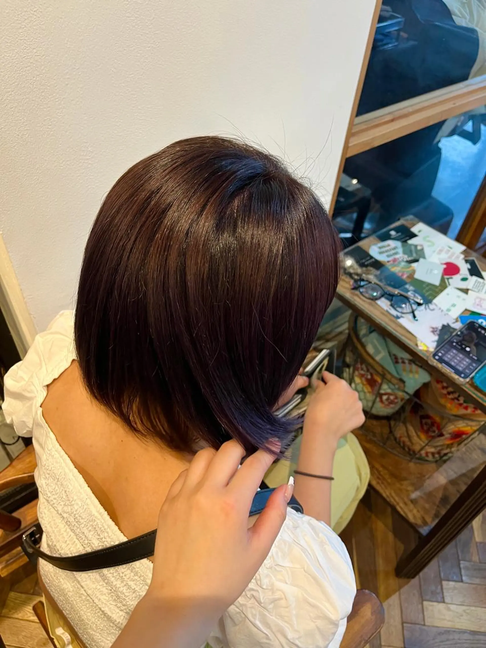 ミディアム カラー HOMIE TOKYO所属・sora / 渋谷 / ハイトーンのヘアスタイル