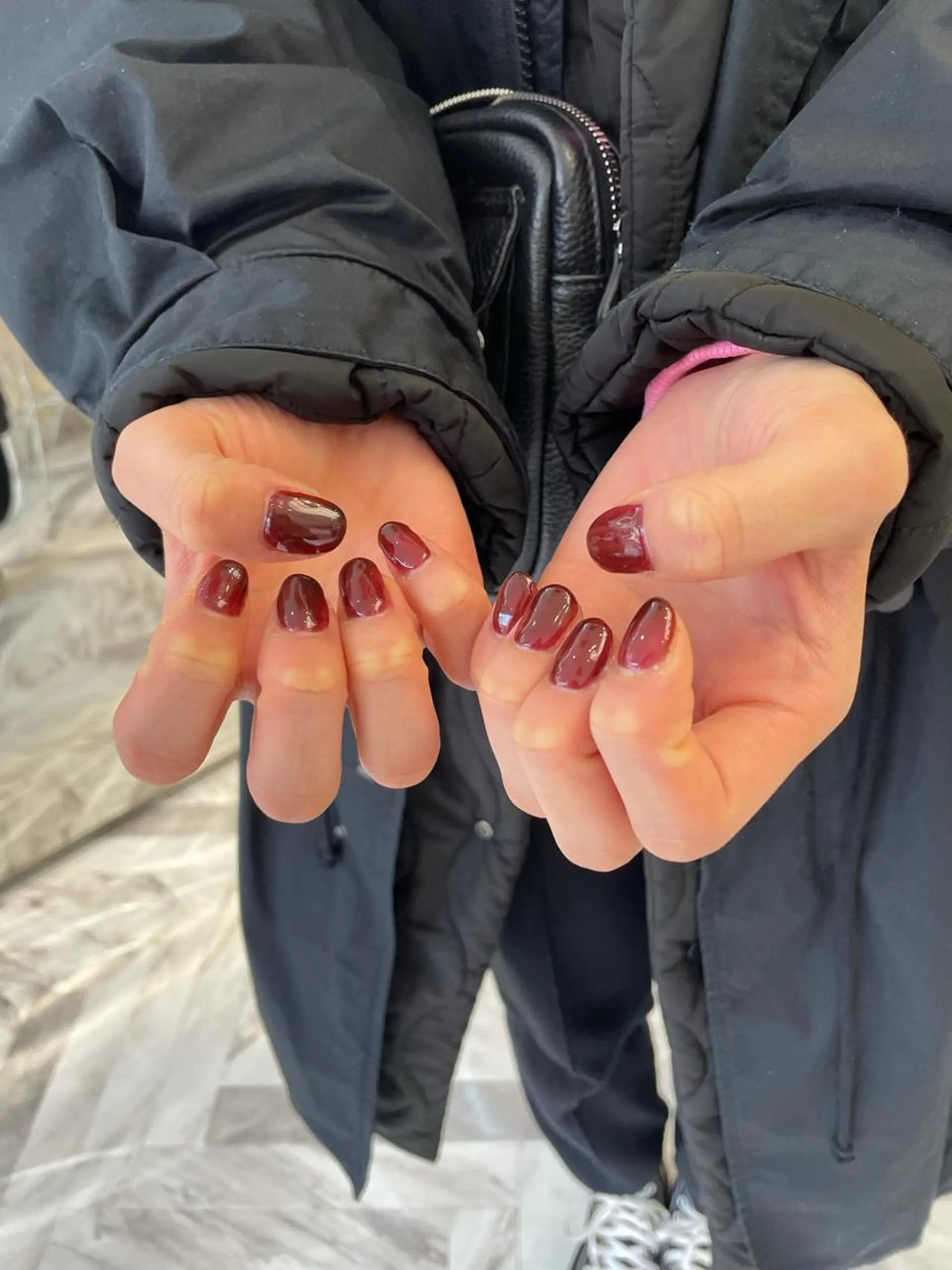 ネイル ワンカラーネイル モモ 🍑のマツエク・マツパデザイン