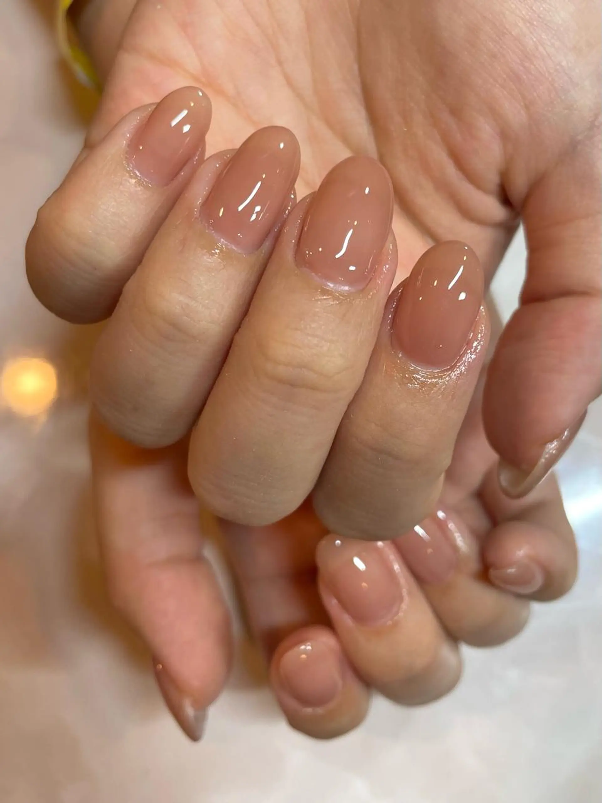 ネイル ジェルネイル ワンカラーネイル パラジェル ピンク シンプルネイル PRIMO🐈🌱 マツパ/黒ティントのマツエク・マツパデザイン